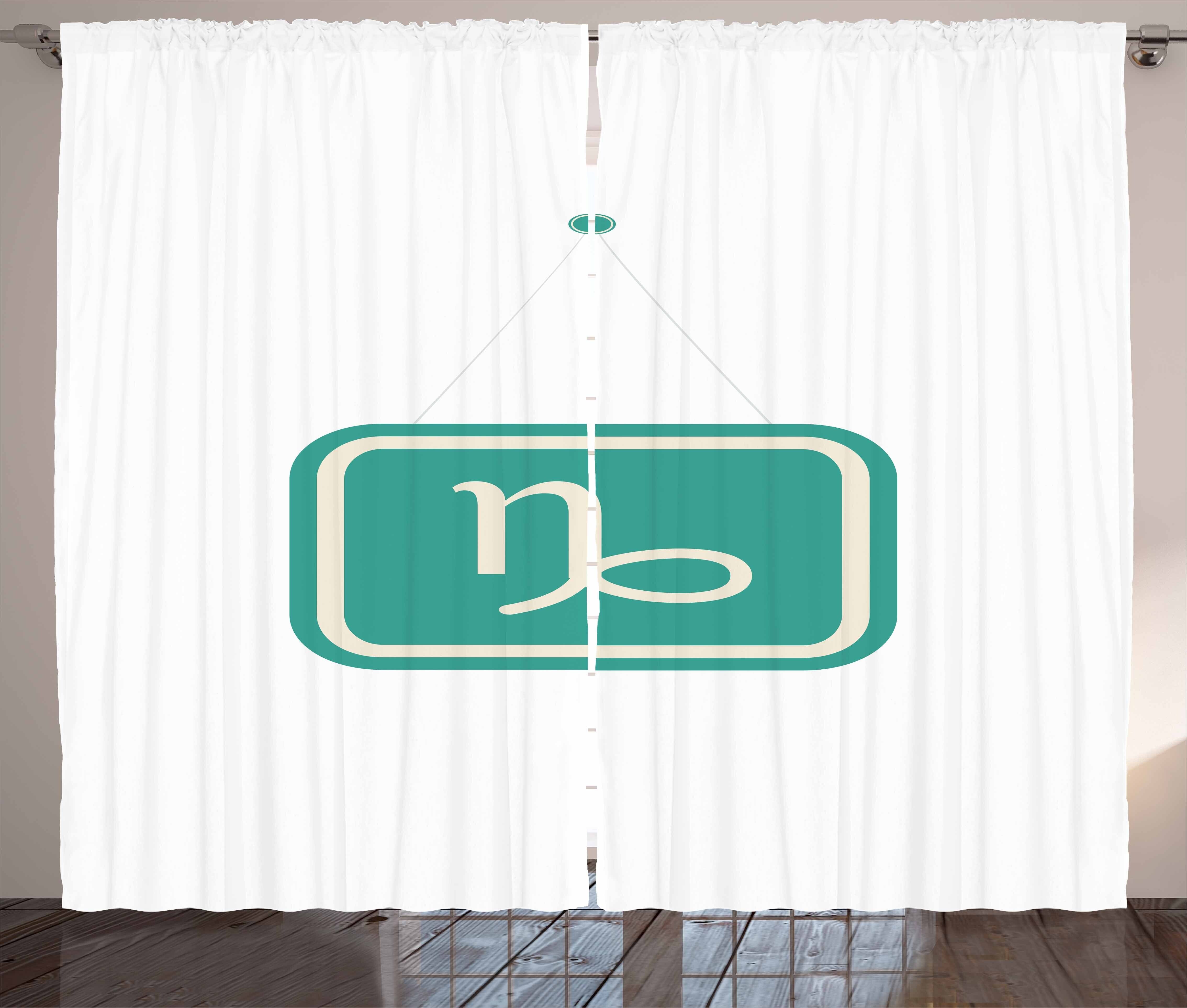 Gardine Schlafzimmer Kräuselband Vorhang mit Schlaufen und Haken, Abakuhaus, Sternzeichen Steinbock bicolor-Zeichen