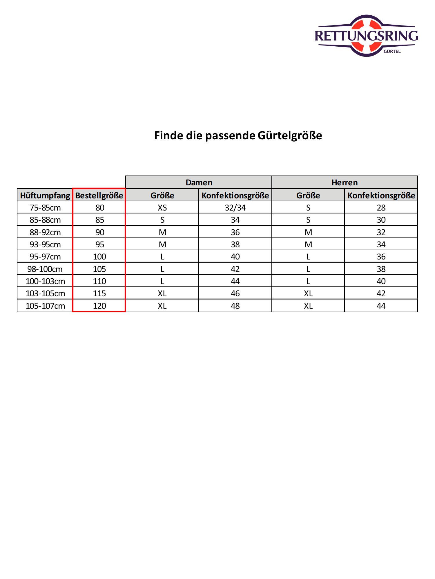 Rettungsring Gürtel Ledergürtel mit austauschbarer Schließe »Welt Schwarz Gold«