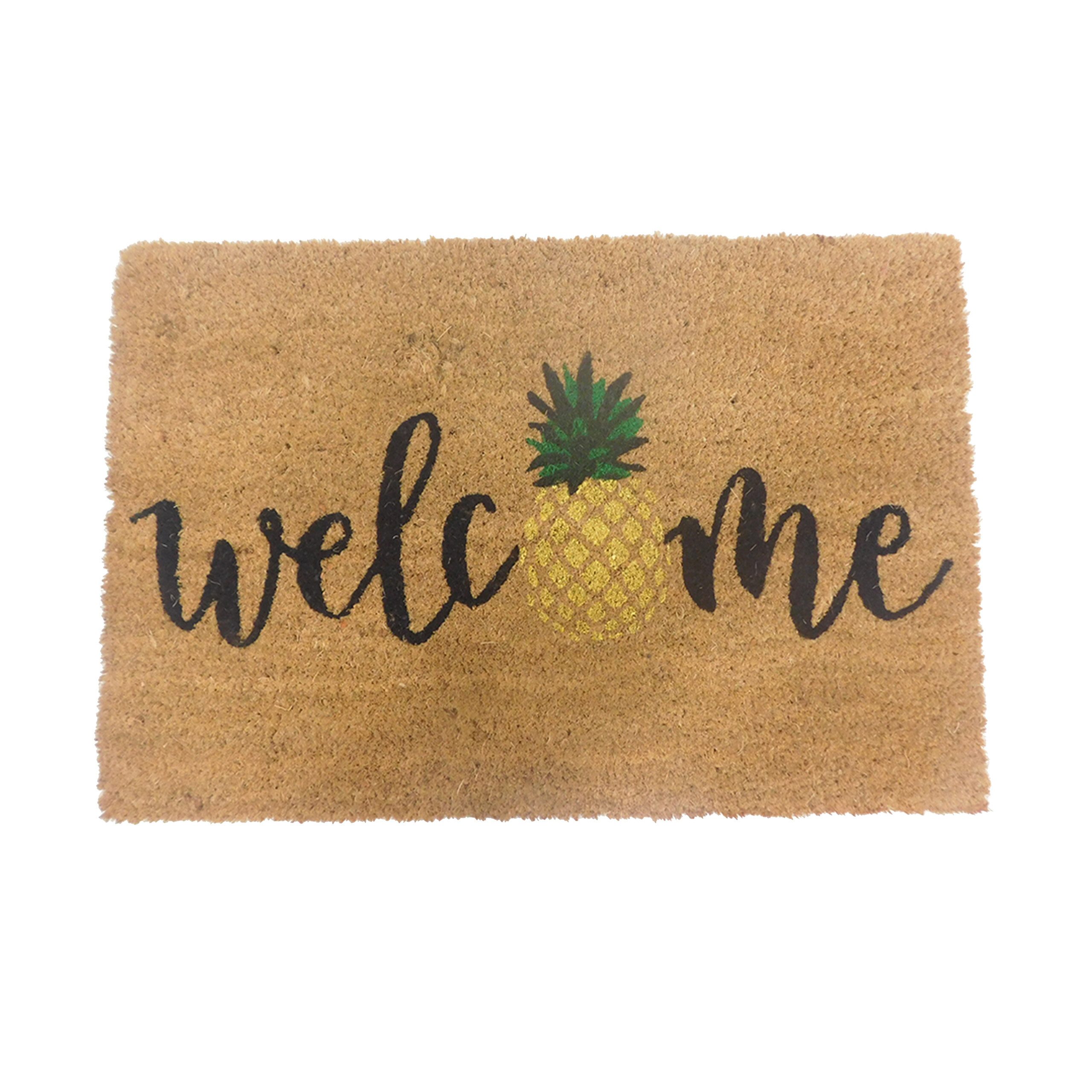 relaxdays Fußmatte Kokos Fußmatte Begrüßung, rechteckig, Höhe: 15 mm, C günstig online kaufen