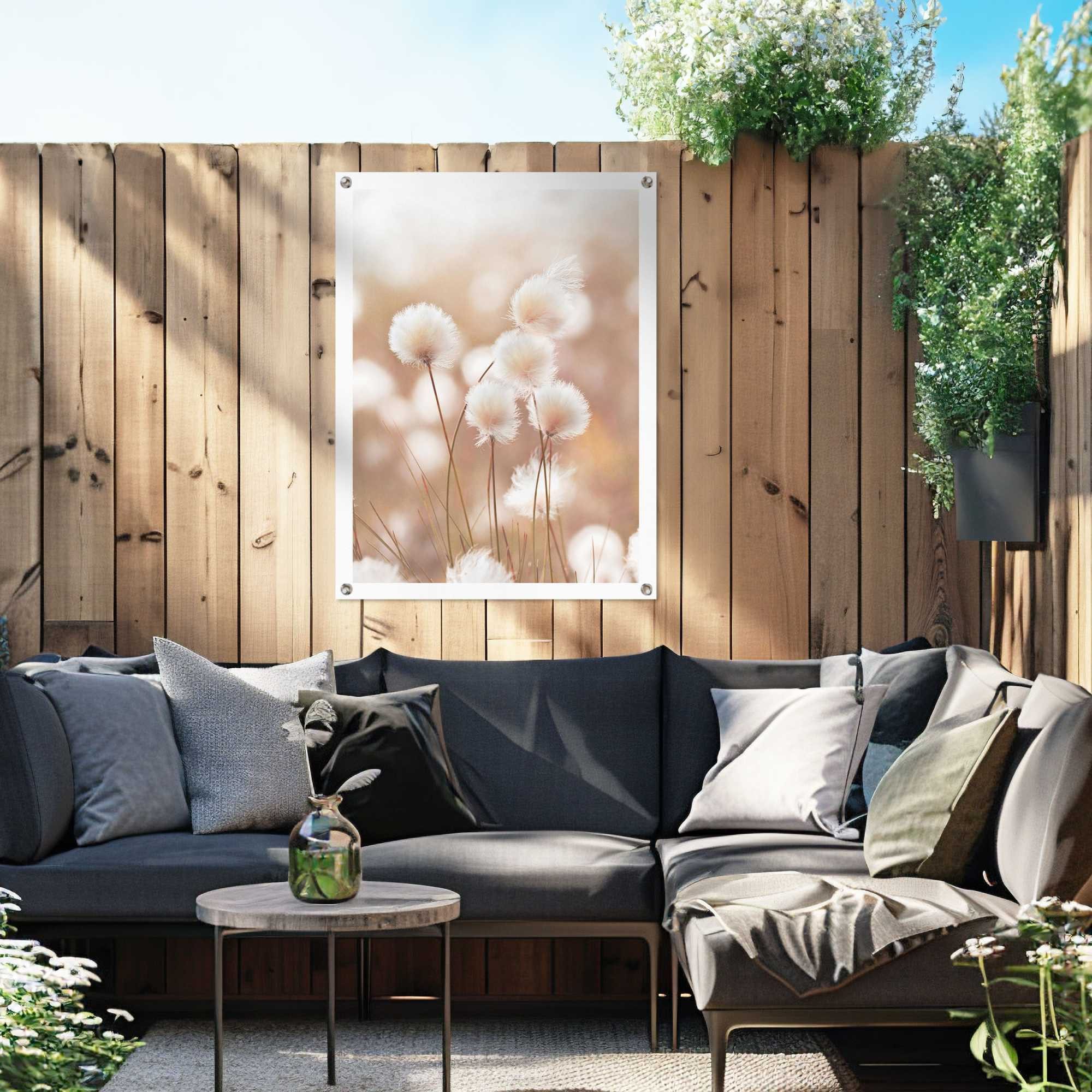 Reinders! Poster Baumwollzweig, Garten - Trockenblume - Beige - Leinwand - Blumen und Pflanzen