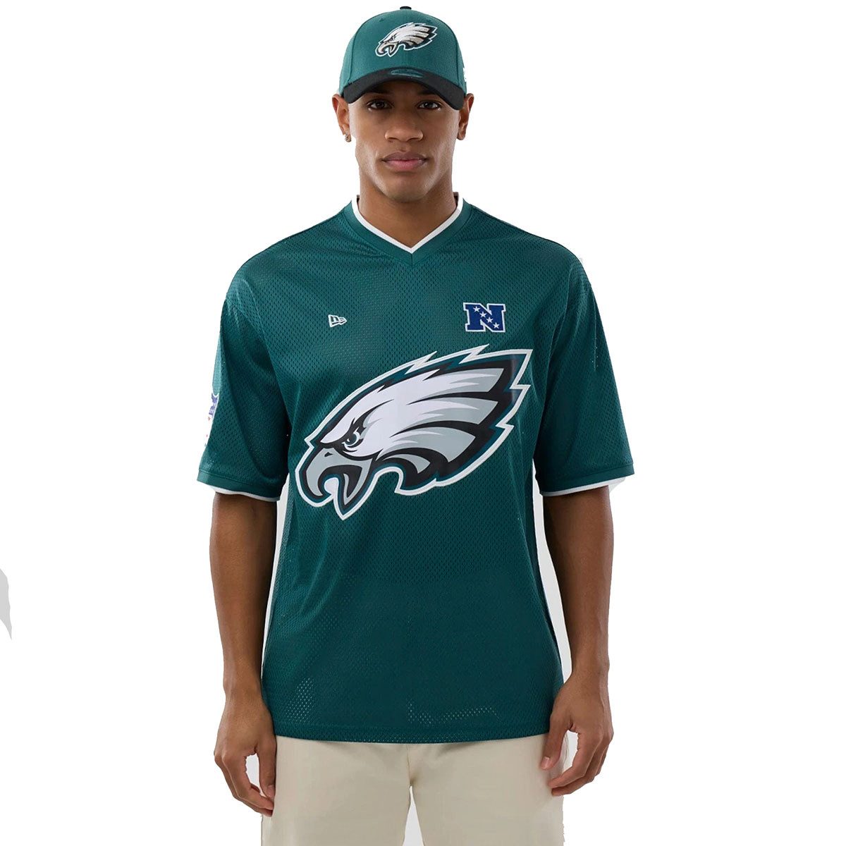 New Era T-Shirt Mesh Oversized NFL Philadelphia Eagles Logo