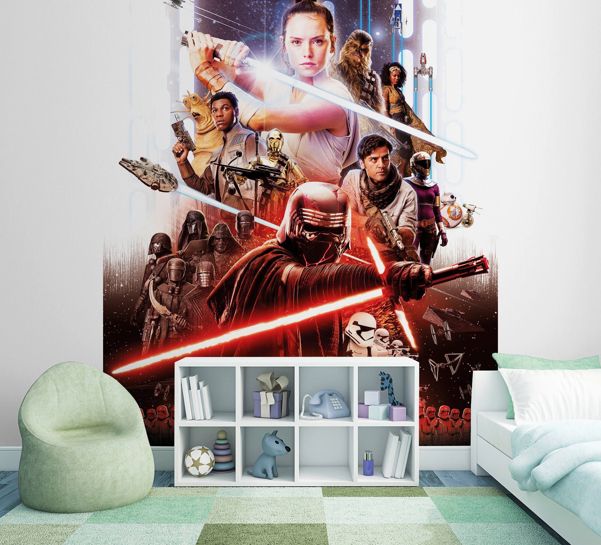 Komar Fototapete STAR WARS EP9 Movie Poster Rey, (1 St), 184x254 cm (Breite  x Höhe)