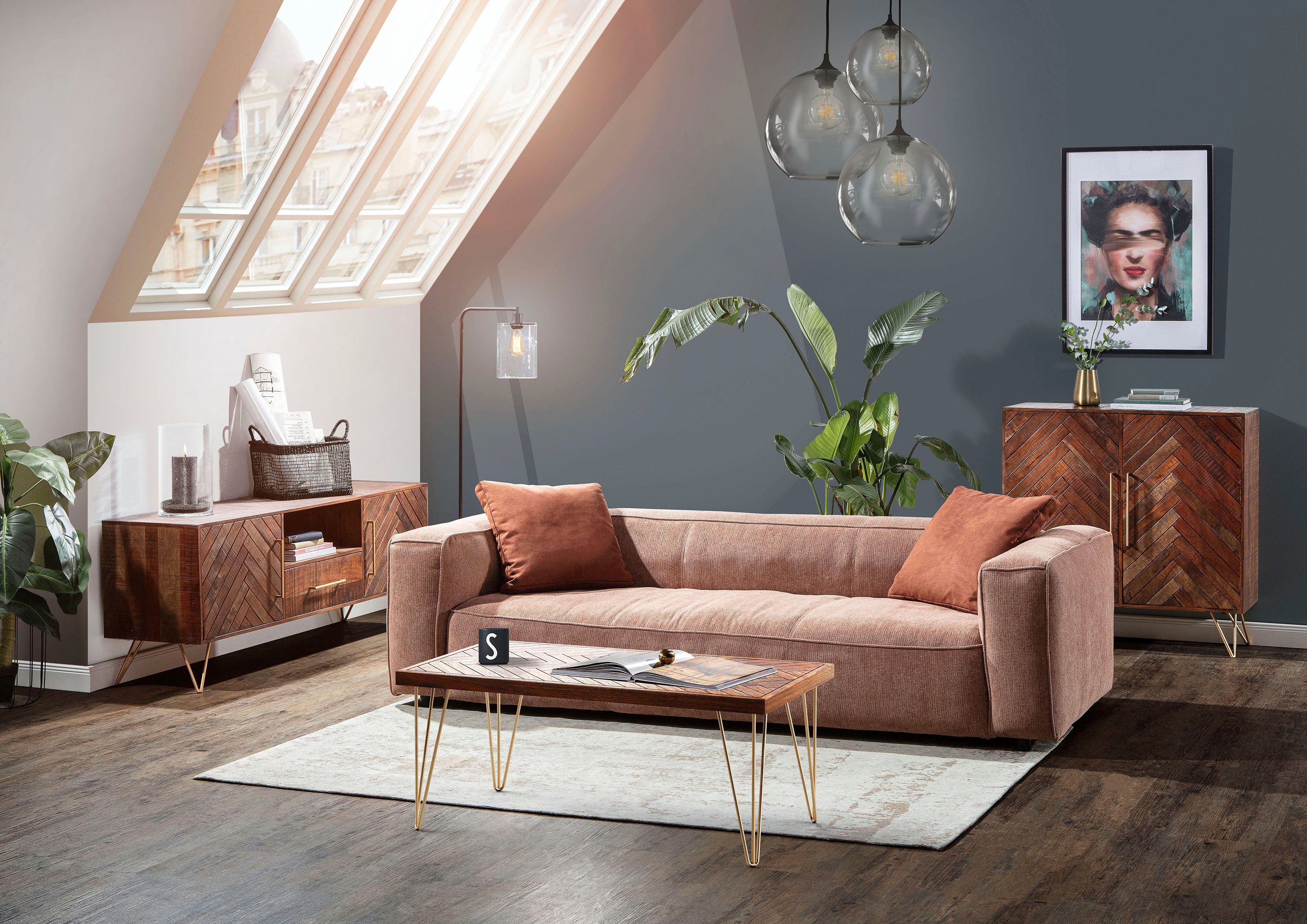 Gutmann Factory Couchtisch "Herringbone", in Fischgrät Optik günstig online kaufen