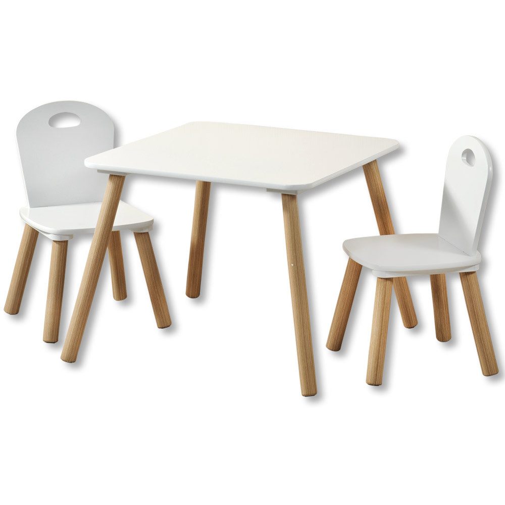 KESPER® Kindertisch mit 2 Stühlen (1 Tisch, 2 Stühle), Maße: 55 x 55 x 45 cm