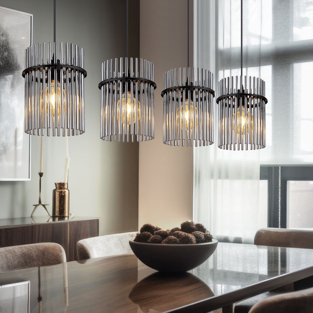 GLOBO LIGHTING LED Pendelleuchte, Leuchtmittel inklusive, LED Pendelleuchte Hängeleuchte Deckenlampe Esszimmerlampe Glasstäbe