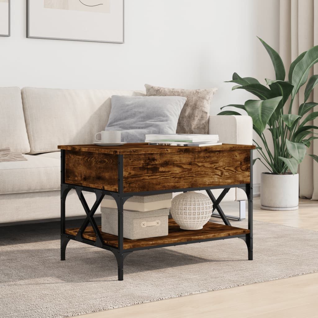 vidaXL Couchtisch Couchtisch Räuchereiche 70x50x50 cm günstig online kaufen