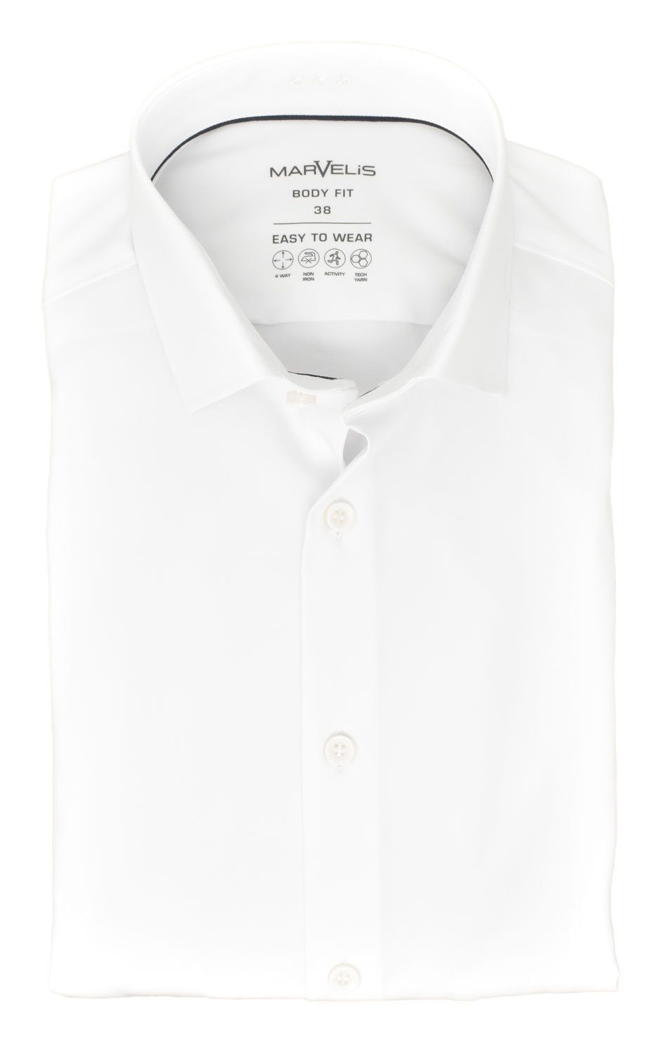 MARVELIS Businesshemd BODY FIT - Easy To Wear Hemd enge, stark taillierte Schnittführung