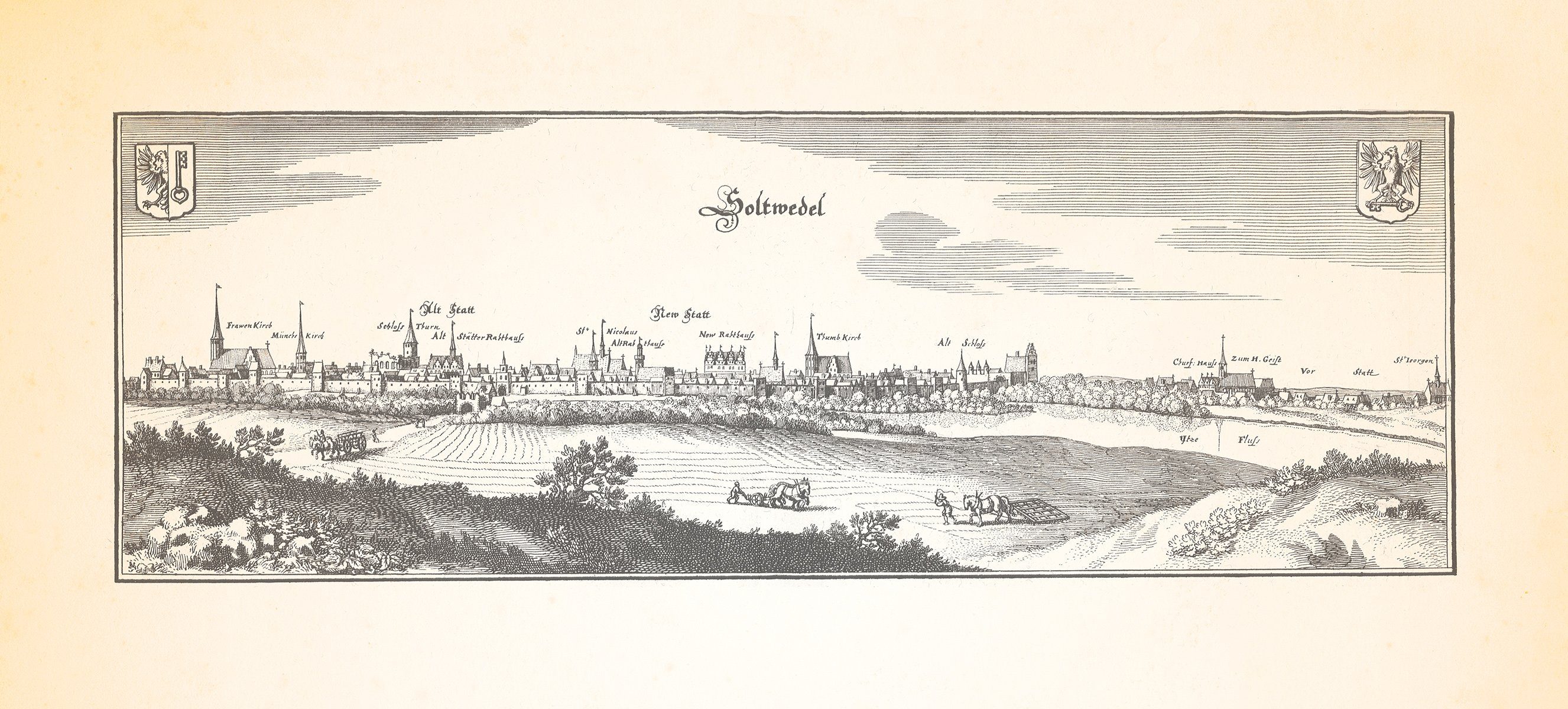 Kunstdruck Soltwedel Burg Salzwedel Hansestadt Altmark Mönchskirche Wassertor Mer
