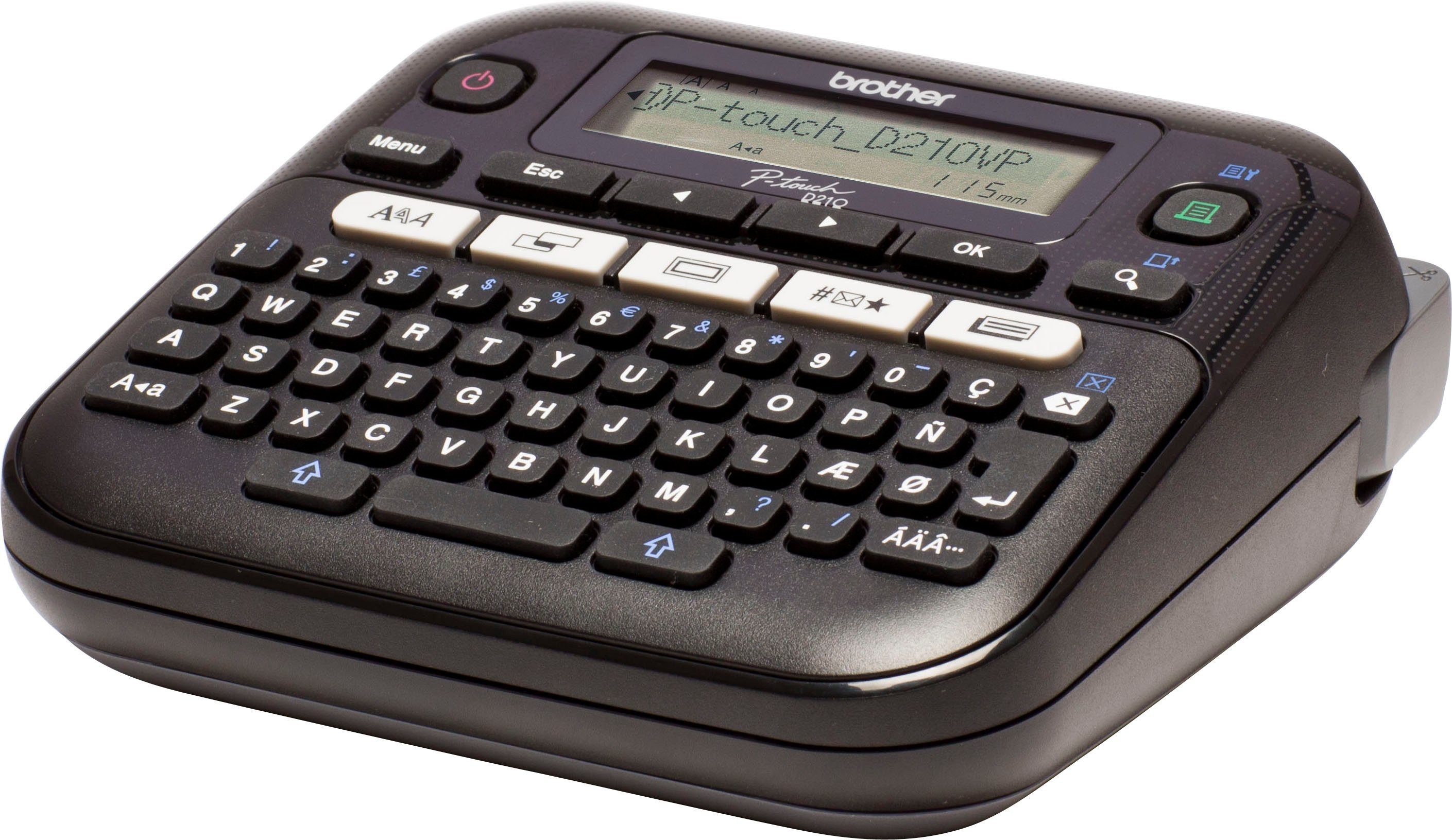 Brother Beschriftungsgerät P-touch D210VP Etikettendrucker, (Beschriftungsgerät für Zuhause und das Homeoffice inkl. Netzadapter)