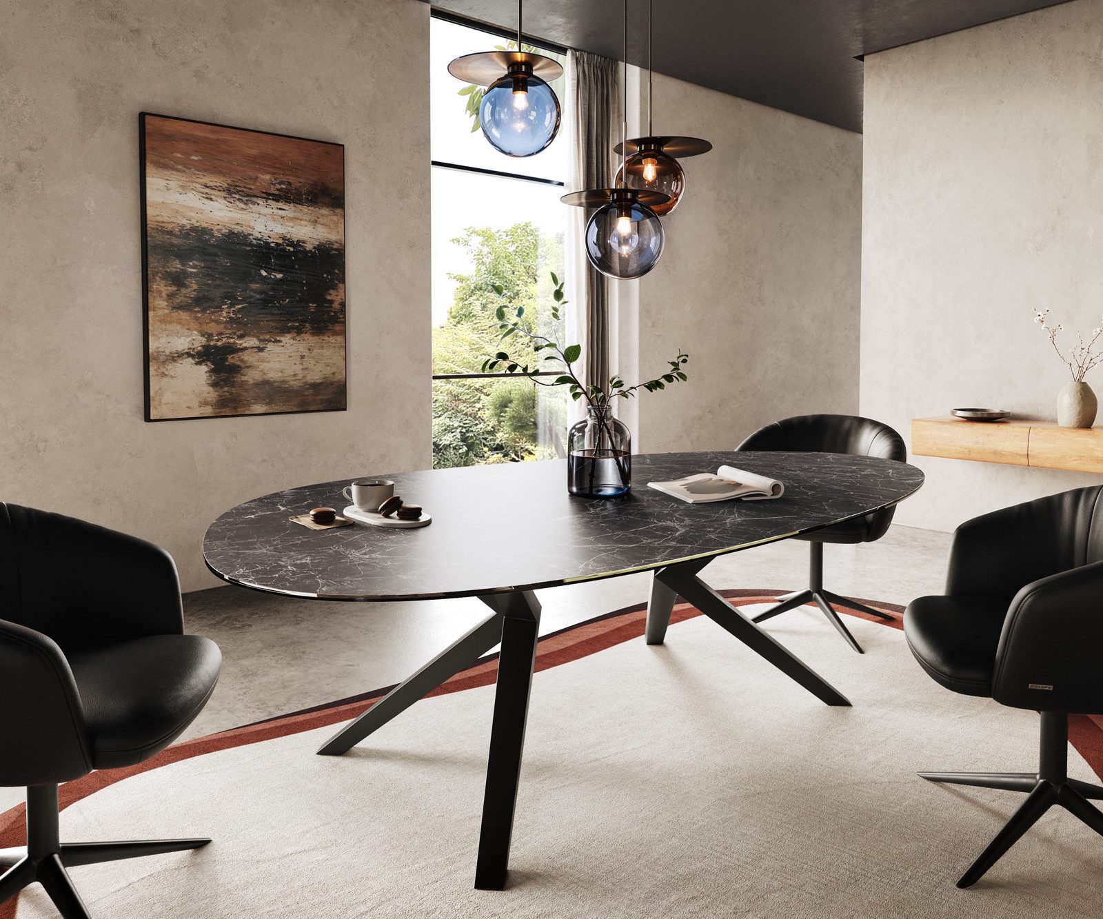 DELIFE Esstisch Edge, Oval Keramik Laminam® günstig online kaufen