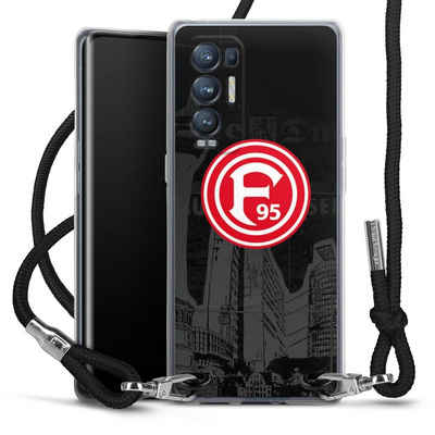 DeinDesign Handyhülle Fortuna Düsseldorf Offizielles Lizenzprodukt Logo Fortuna Logo City, Oppo Find X3 Neo Handykette Hülle mit Band Case zum Umhängen