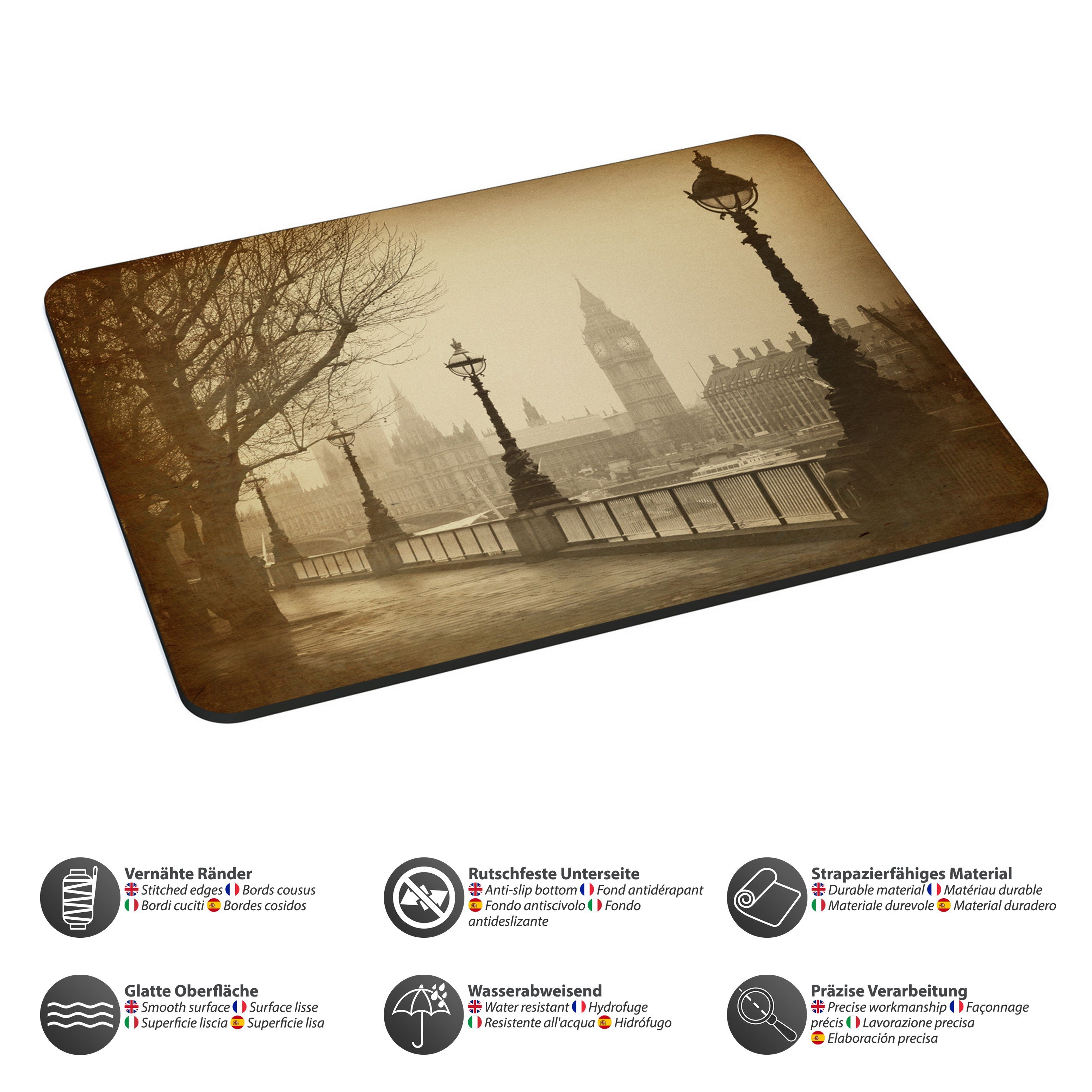 PEDEA Gaming Mauspad 22 cm x 18 cm mit Motiv (Größe L), mit vernähten Rändern und Rutschfester Unterseite – Bild 3 von 4