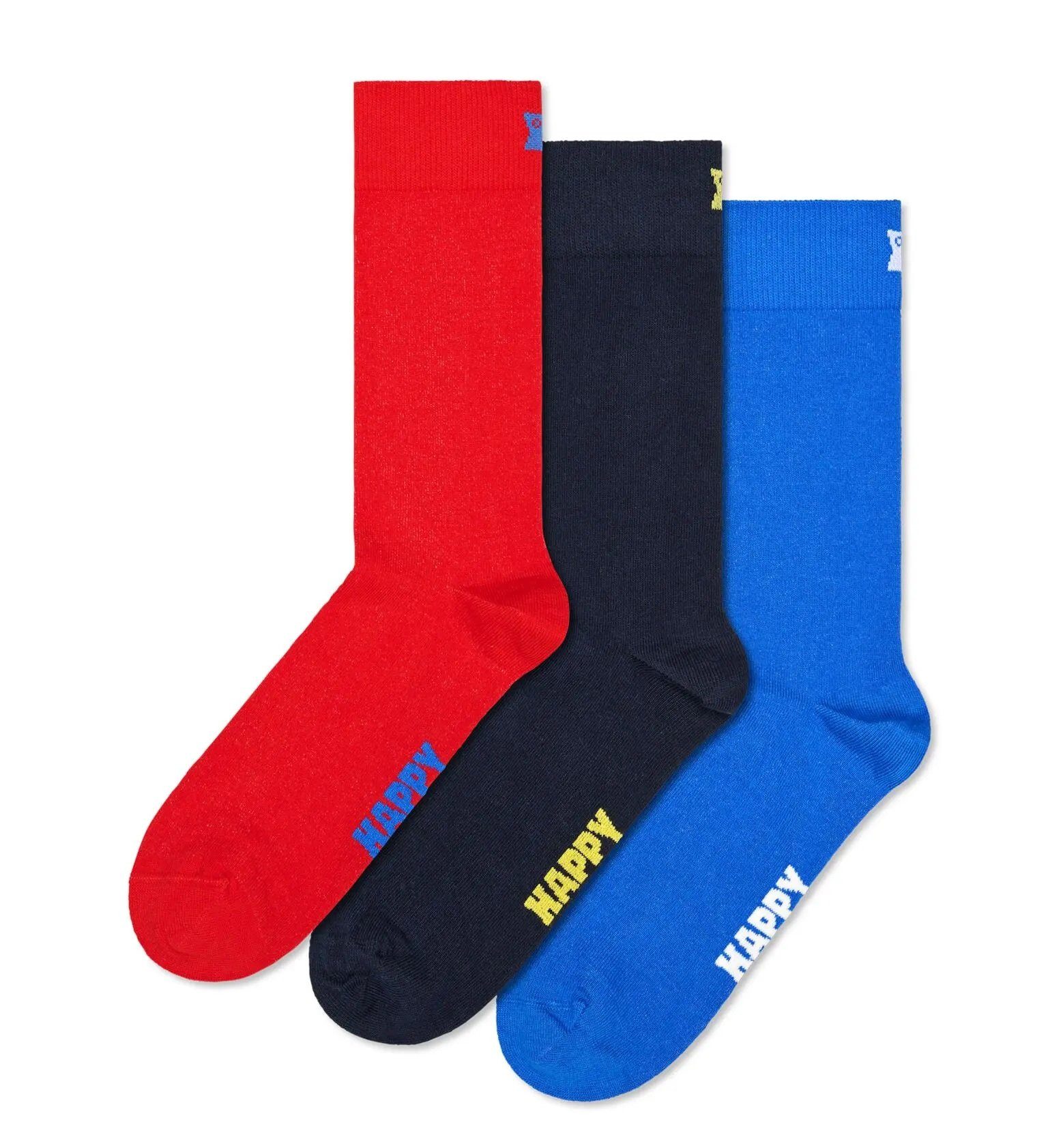 Happy Socks Socken Tagessocke Crew Solid günstig online kaufen