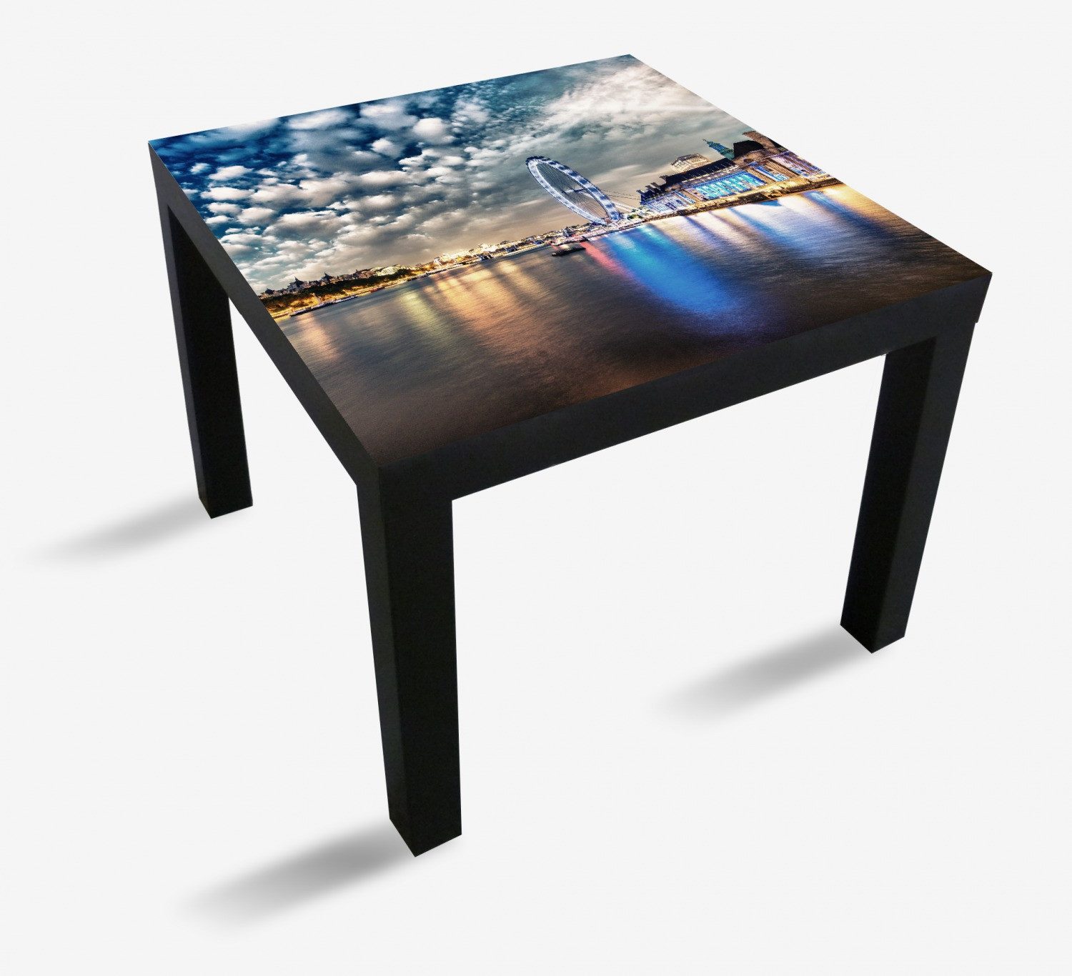 Wallario Tischplatte Nächtliches Lichterspiel (1 St), für Ikea Lack Tisch geeignet