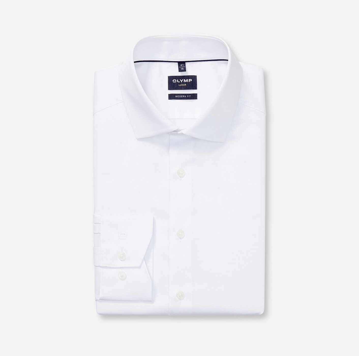 OLYMP Langarmhemd Luxor modern fit unifarben, Global-Kentkragen, Businesshe günstig online kaufen