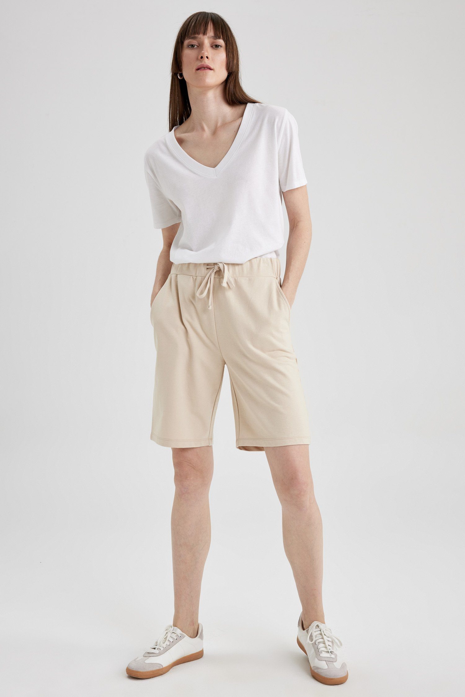 FIT Shorts REGULAR DeFacto Hellbeige Damen Shorts