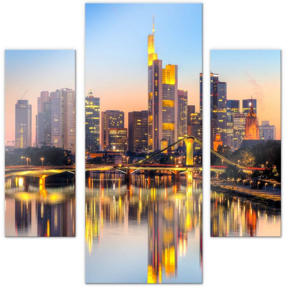 Wall-Art Mehrteilige Bilder Frankfurter Lichter (3-teilig), (Set, 3 St)