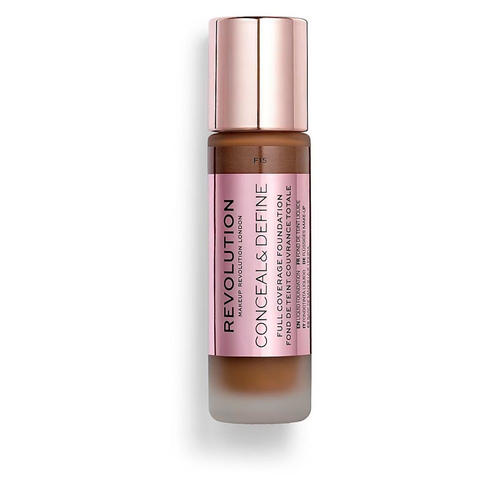 Foundation Makeup Revolution, Conceal & Define, Oil Free, Foundation, F 15, 23ml