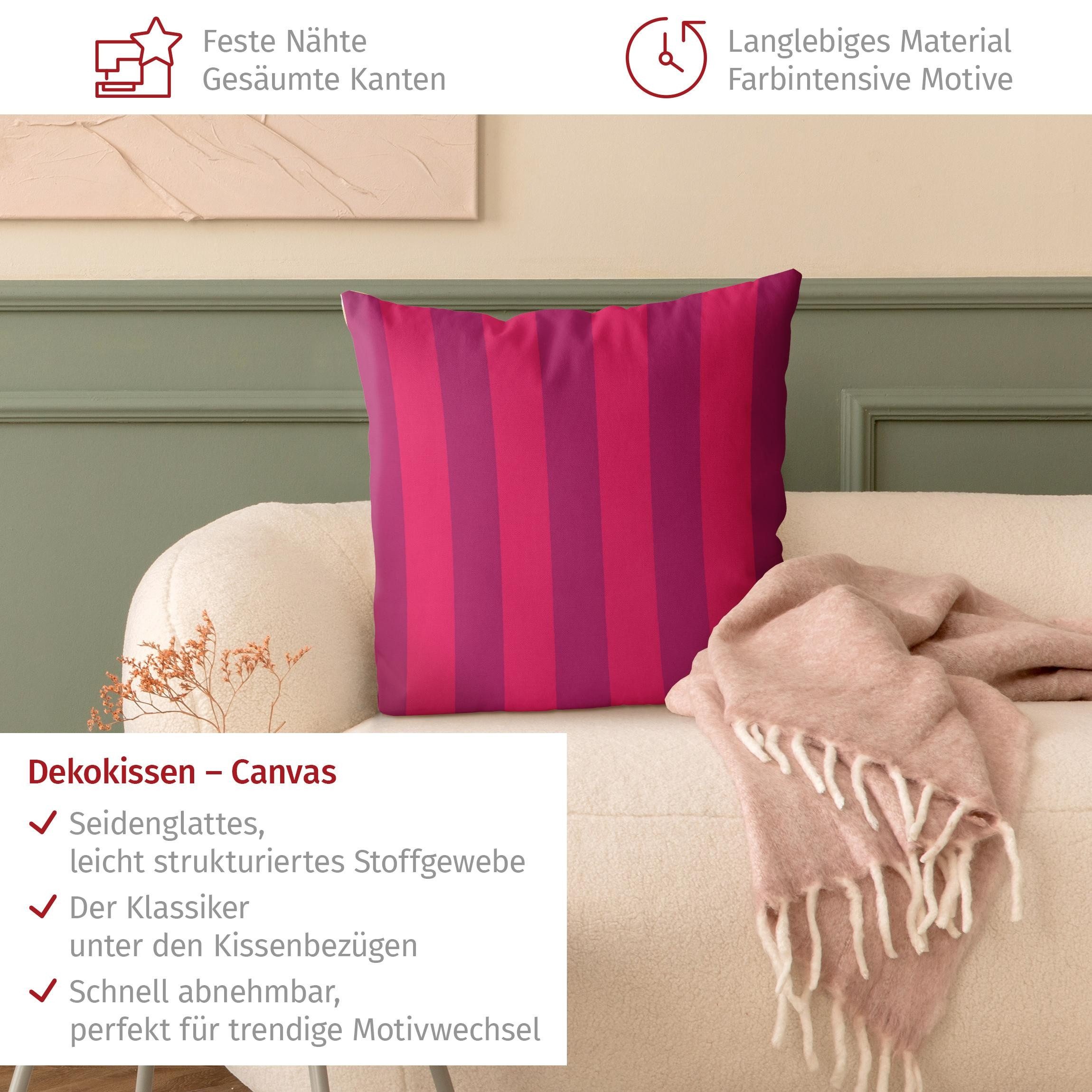 Bilderdepot24 Dekokissen drinnen Kissenhülle/ Sofakissen/ Zierkissen pink Muster Pop Art, Bezug mit / ohne Füllung Zierkissen Outdoor Sofa Bett