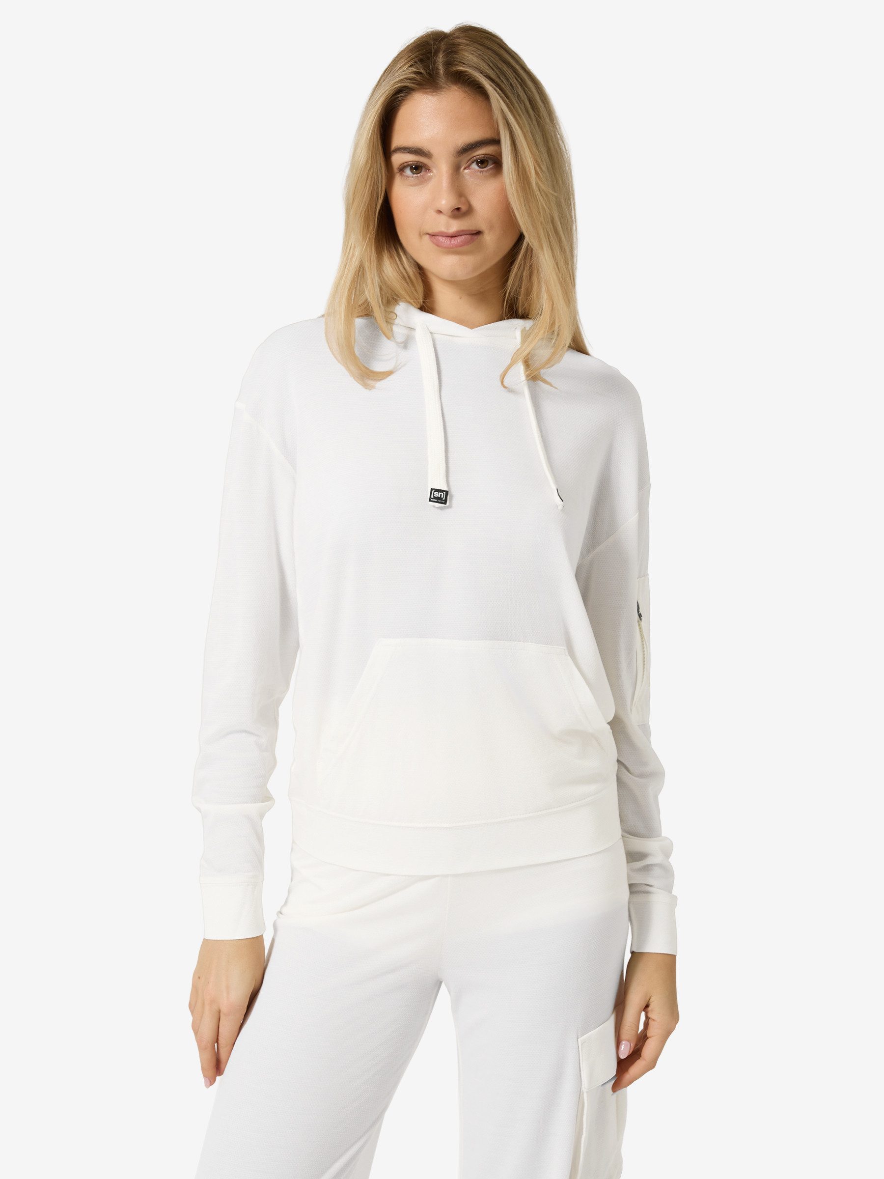 SUPER.NATURAL Hoodie für Damen,Merino W AIR HOODIE Sehr leicht und extra atmungsaktiv