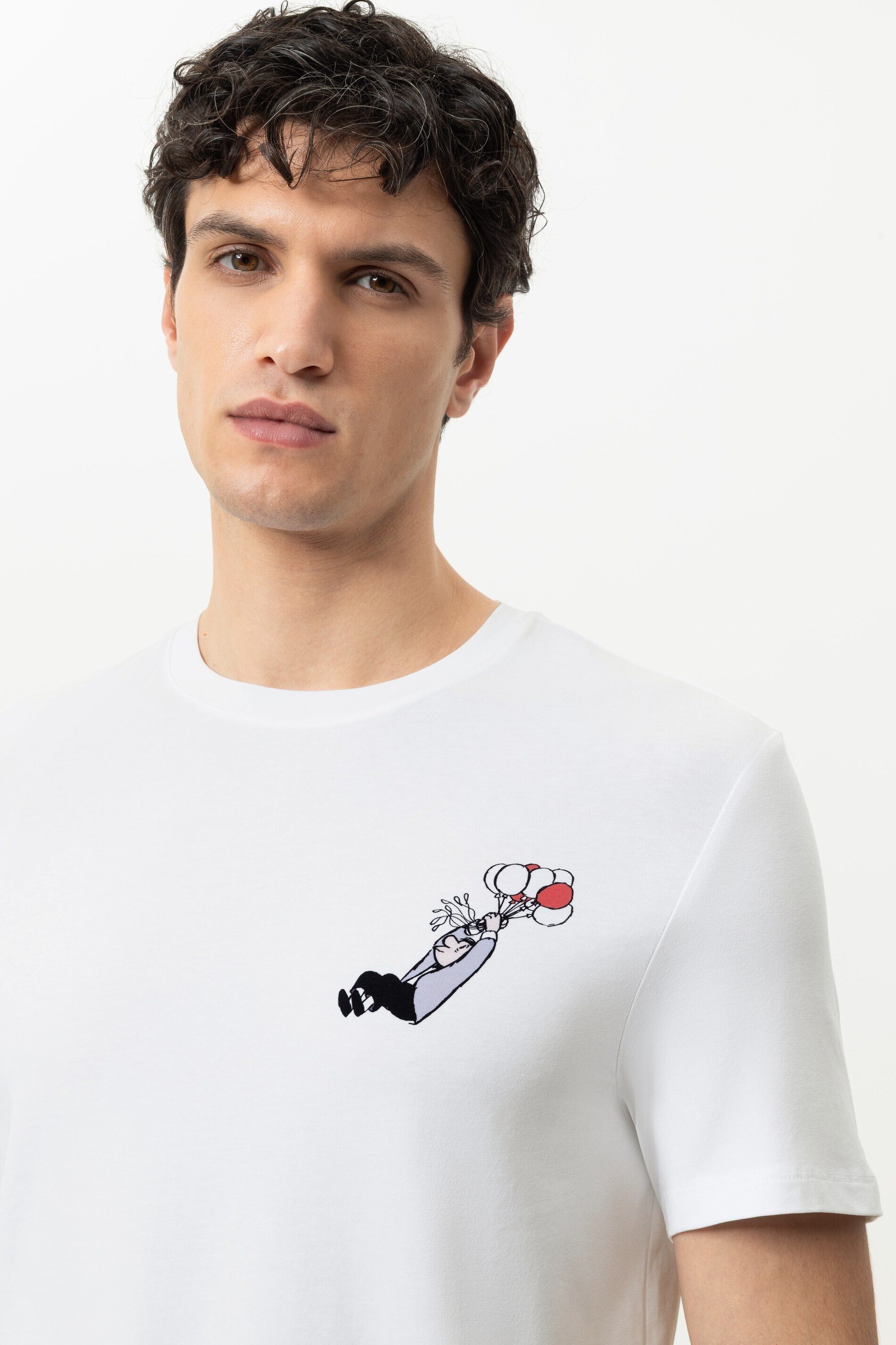 Mey Pyjamaoberteil Mey T-Shirt Serie mey x LORIOT mit Print T-Shirt (1-tlg) Limited Edition mit ikonischen LORIOT-Prints