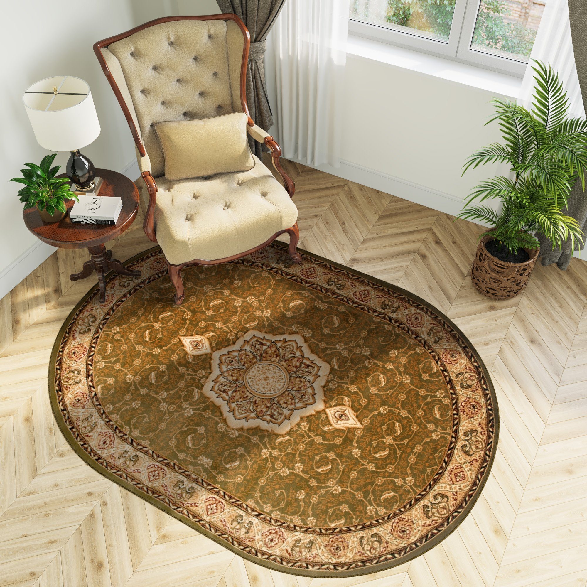 Tapiso Teppich YESEMEK OVAL, oval, Höhe: günstig online kaufen