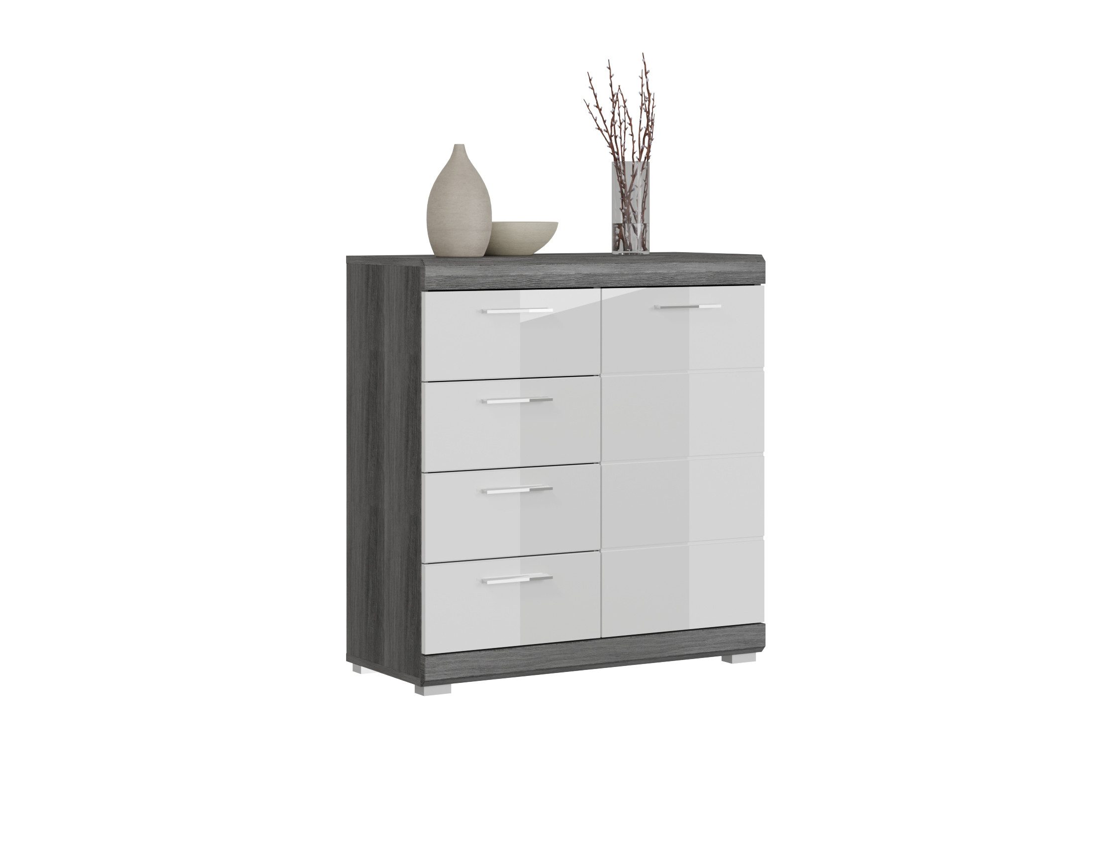 furnling Kommode Scott, 1 Tür, 4 Schubladen, Sideboard, Schrank, Breite 80 cm, modern