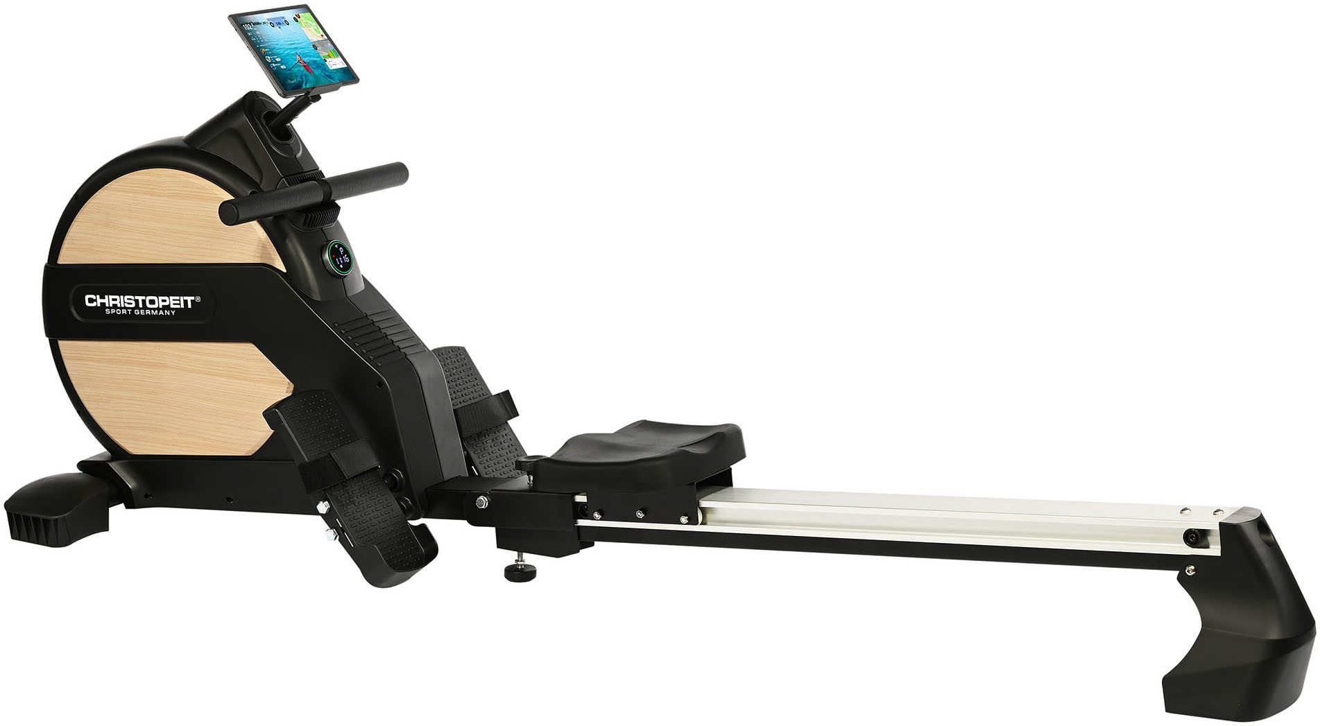 Christopeit Sport® Ruderzugmaschine Vico (150 kg max. Benutzergewicht, Kinomap-App kompatibel, Sport), Rudermaschine, klappbar