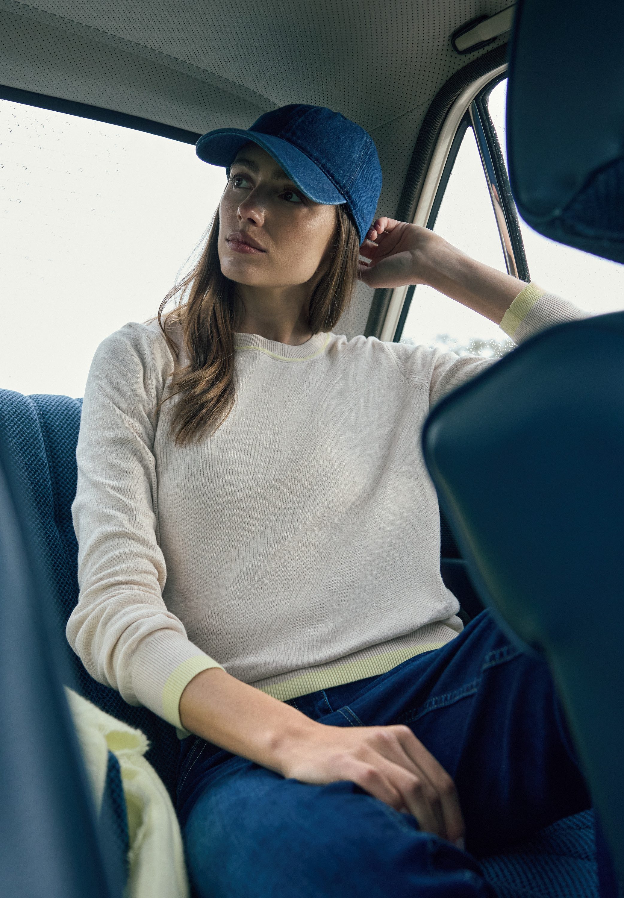 CECIL Longpullover mit Kontrastdetail