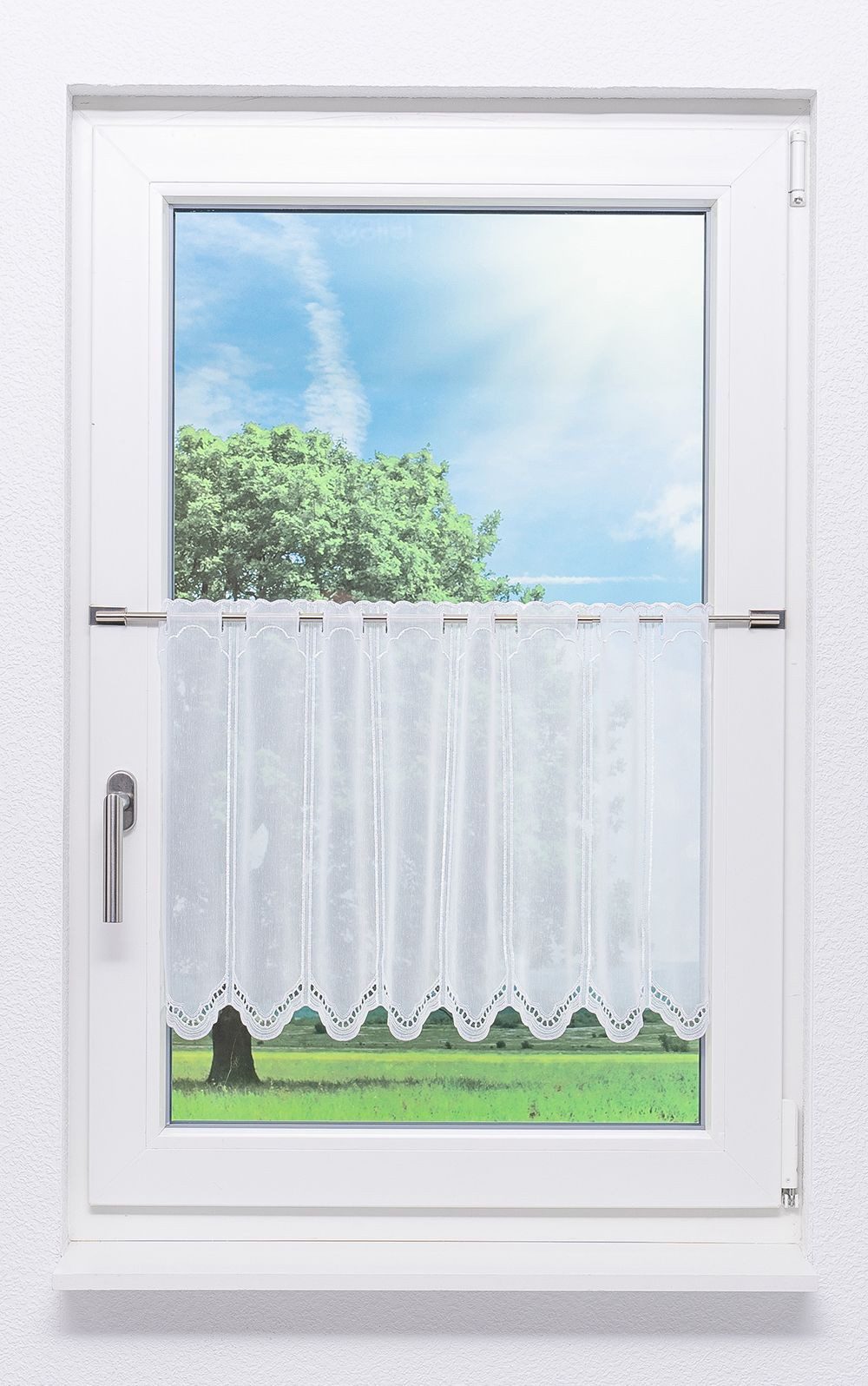 LYSEL® Scheibengardine Bogenmuster (1 St), transparent, HxB 45x75.6cm