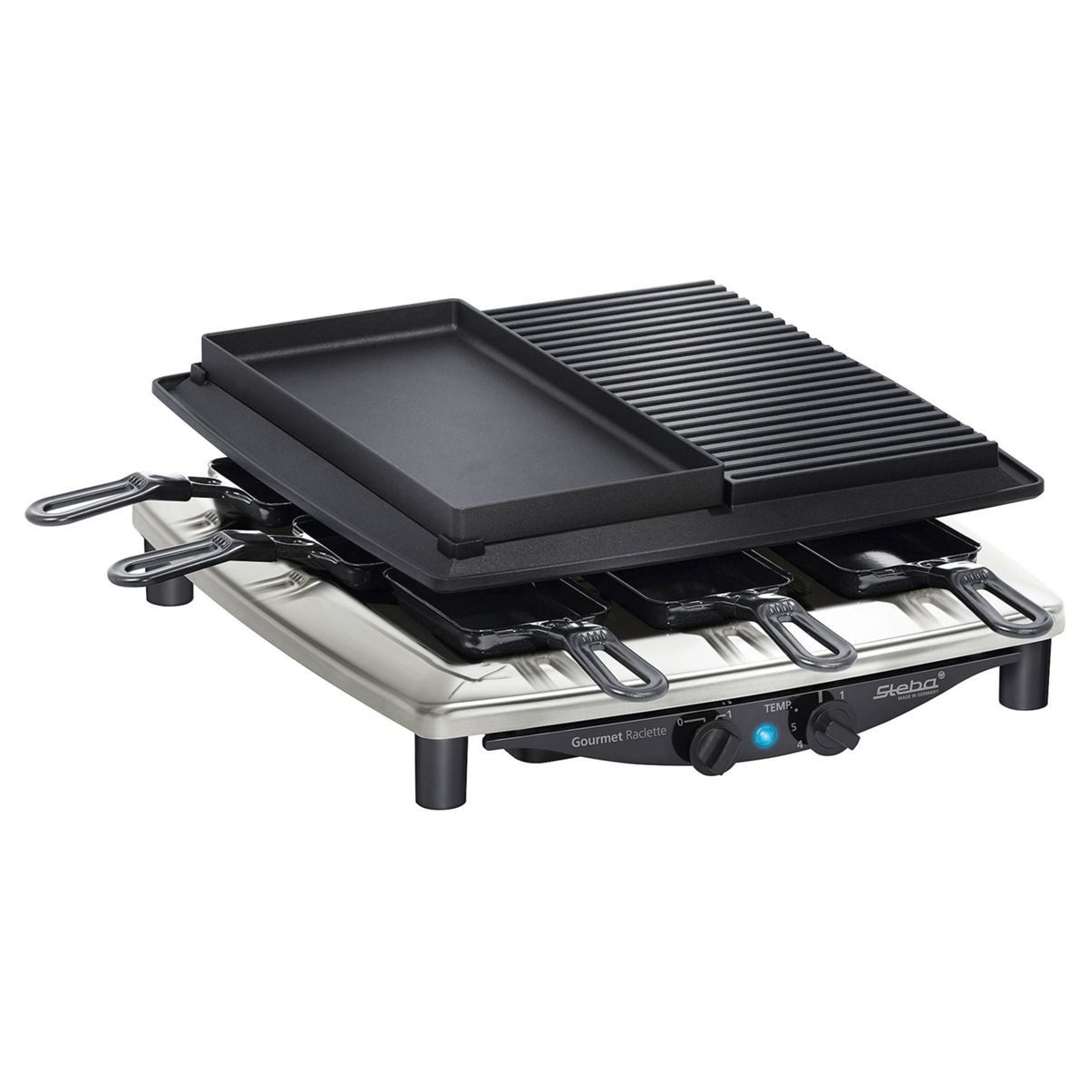 Steba Raclette und Fondue-Set RC 4 plus deluxe chrom Raclette