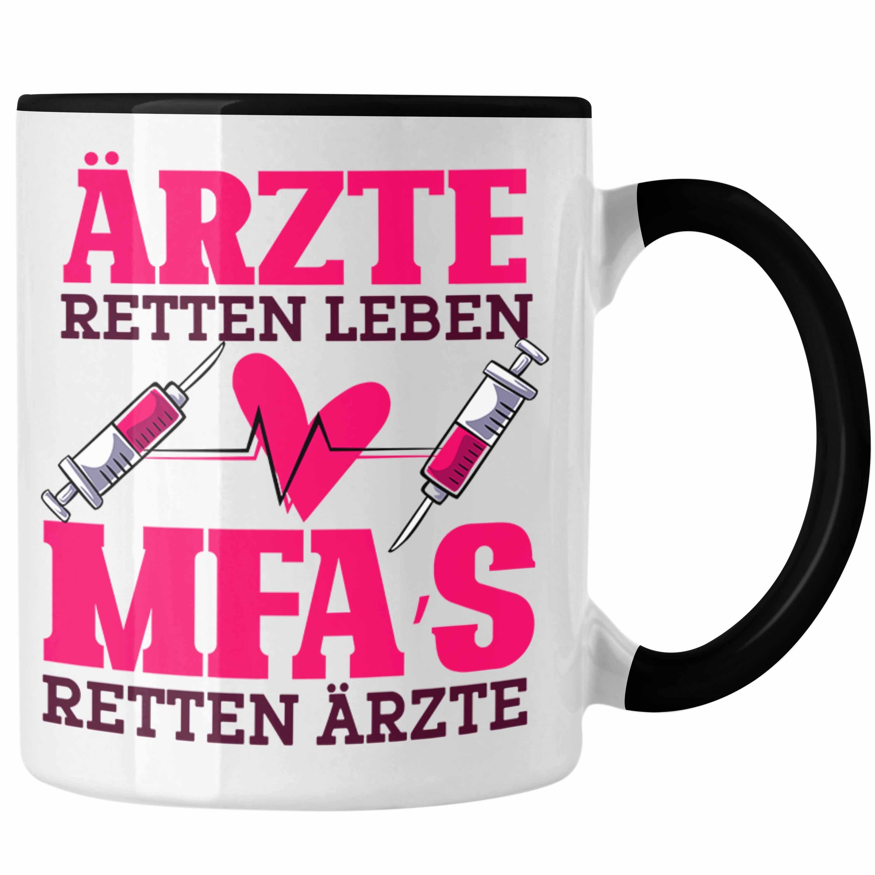 Trendation Tasse Lustige MFA Tasse Geschenkid Schwarz Fachangestellte für Geschenk Medizinische