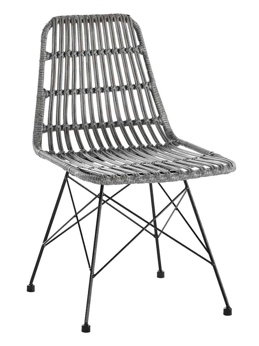 MiaMöbel Esszimmerstuhl, aus Metall Grau