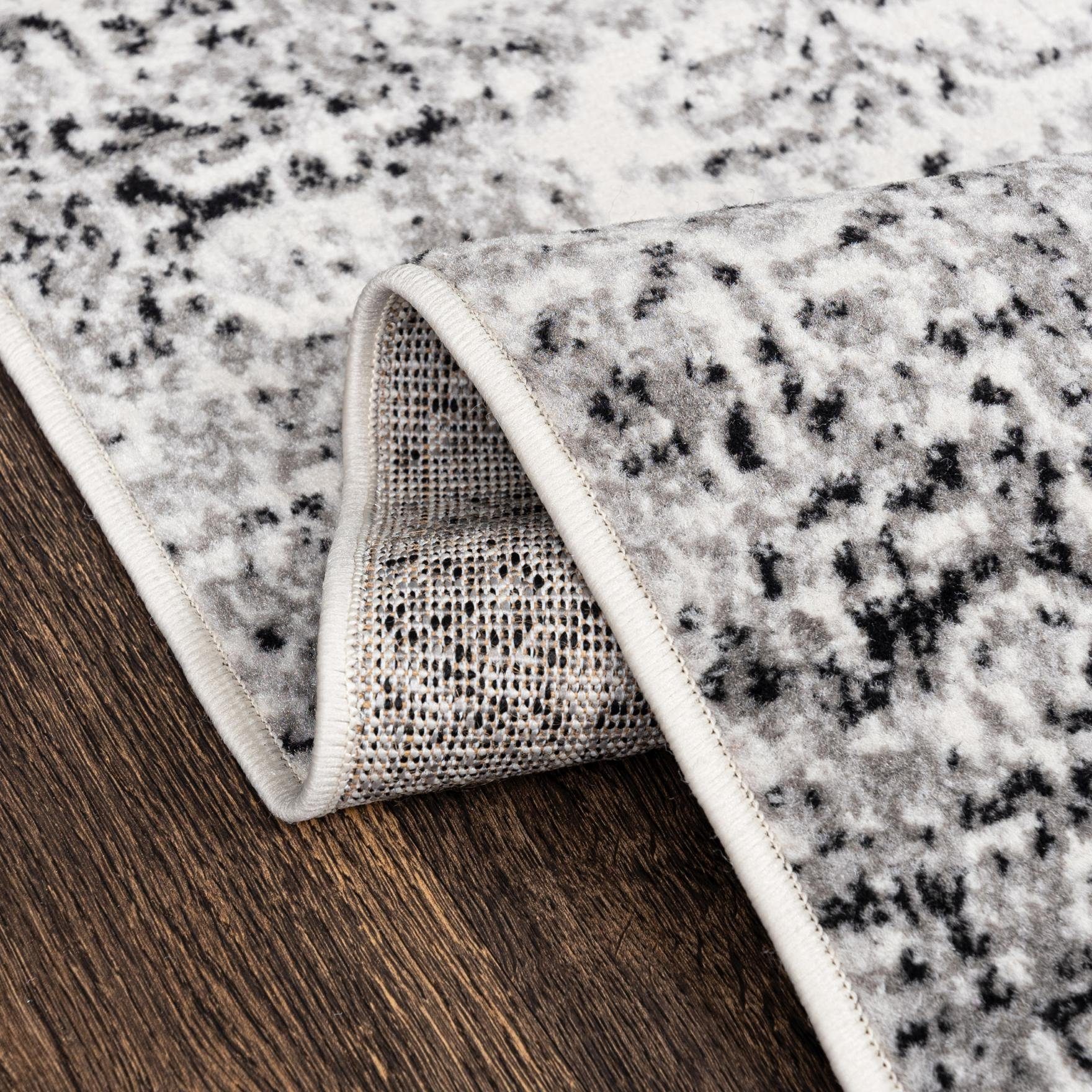 Designteppich Modern Teppich Vintage mm, Mazovia, Weich, - Grau x Pflegeleich, für Kurzflor cm, 170 Geeignet 120 7 Höhe Fußbodenheizung
