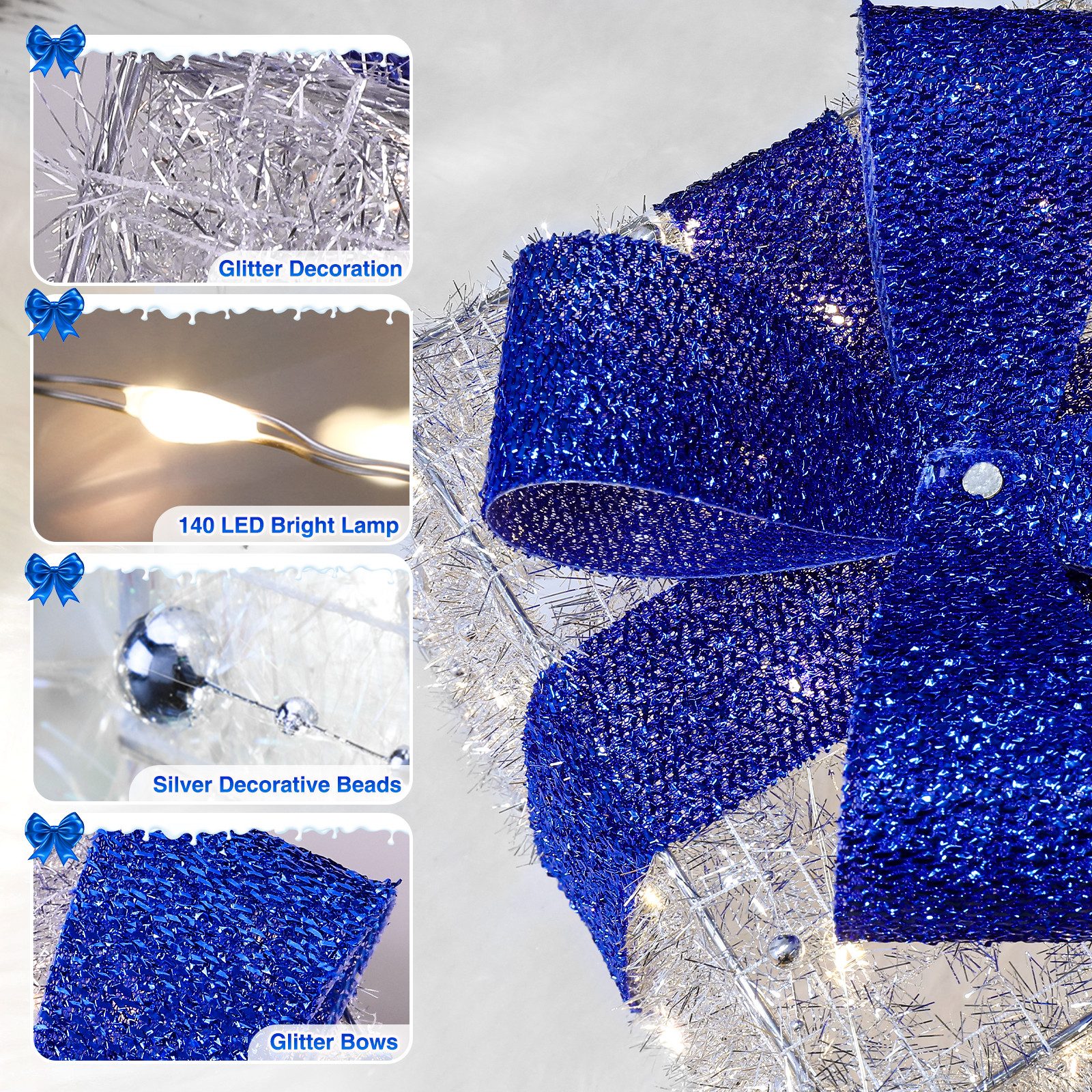 Elegear LED Dekolicht Weihnachtsfigur 3 Set Geschenkbox, Leuchtfiguren für günstig online kaufen