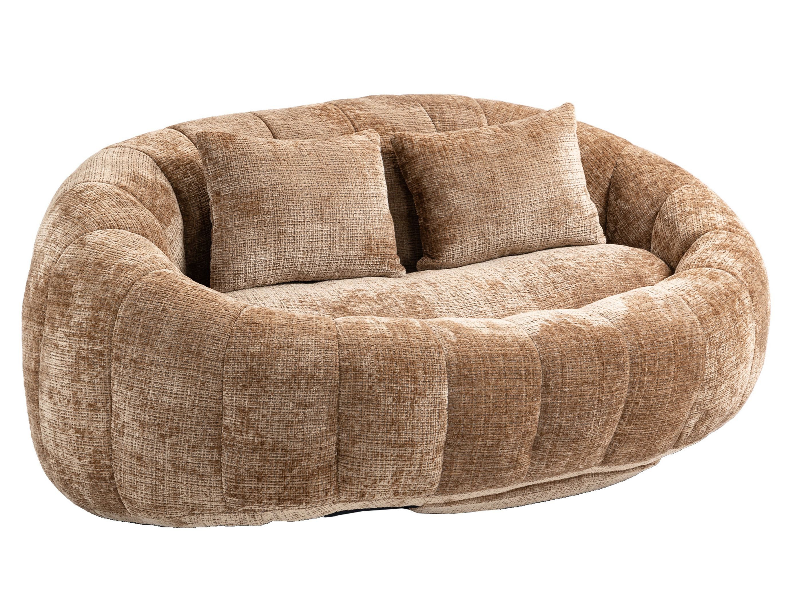 SeedWave Sofa mit 34 cm Rückenlehne, Chenille-Stoff, Memory Foam Füllung, 250 kg, 2 Kissen für Extra-Komfort, Doppelsitzer-Design, Lazy Sofa