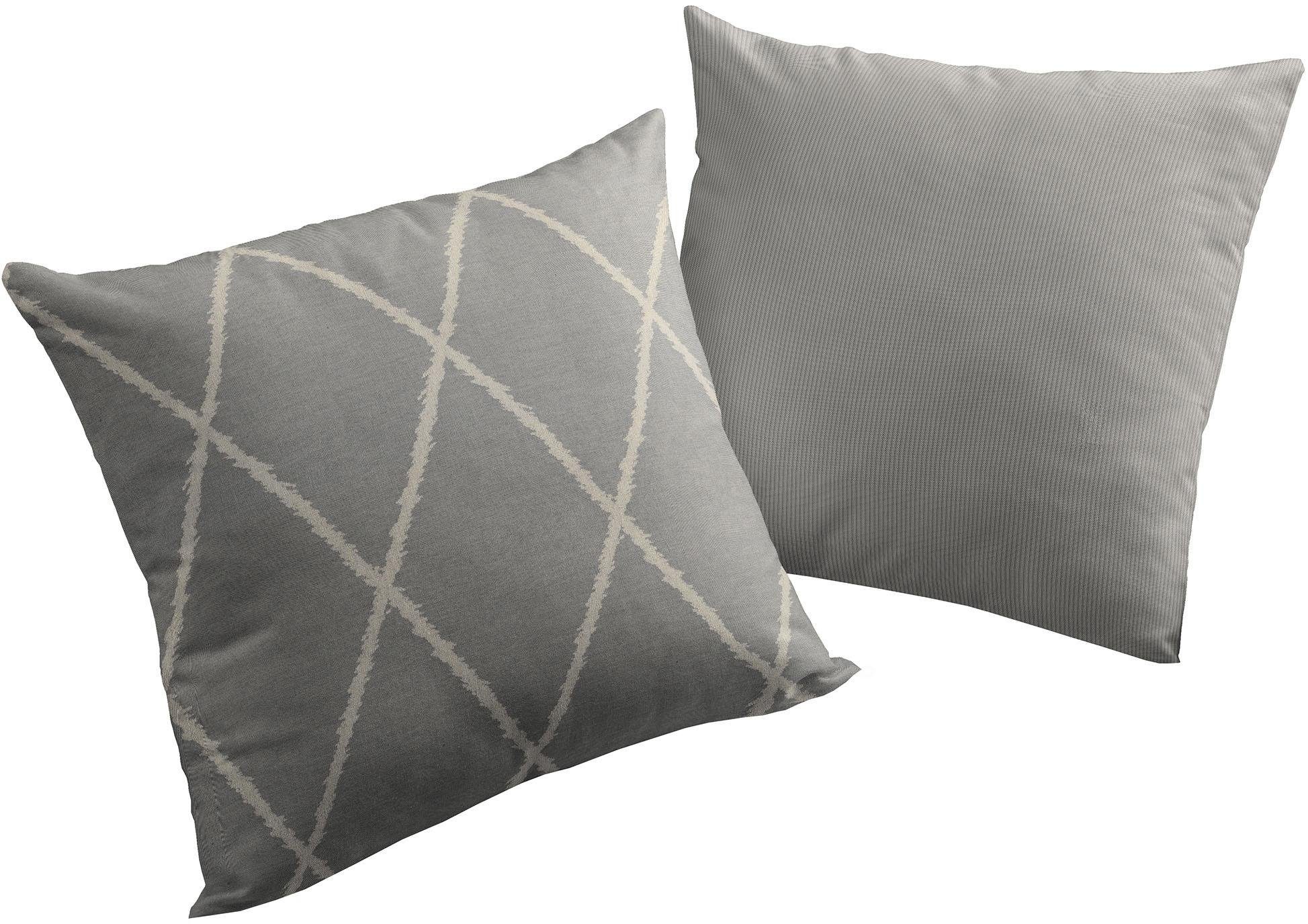 Adam Dekokissen Casket Valdelana Light, mit Rautenmuster, Wendekissenhülle ohne Füllung, 1 Stück