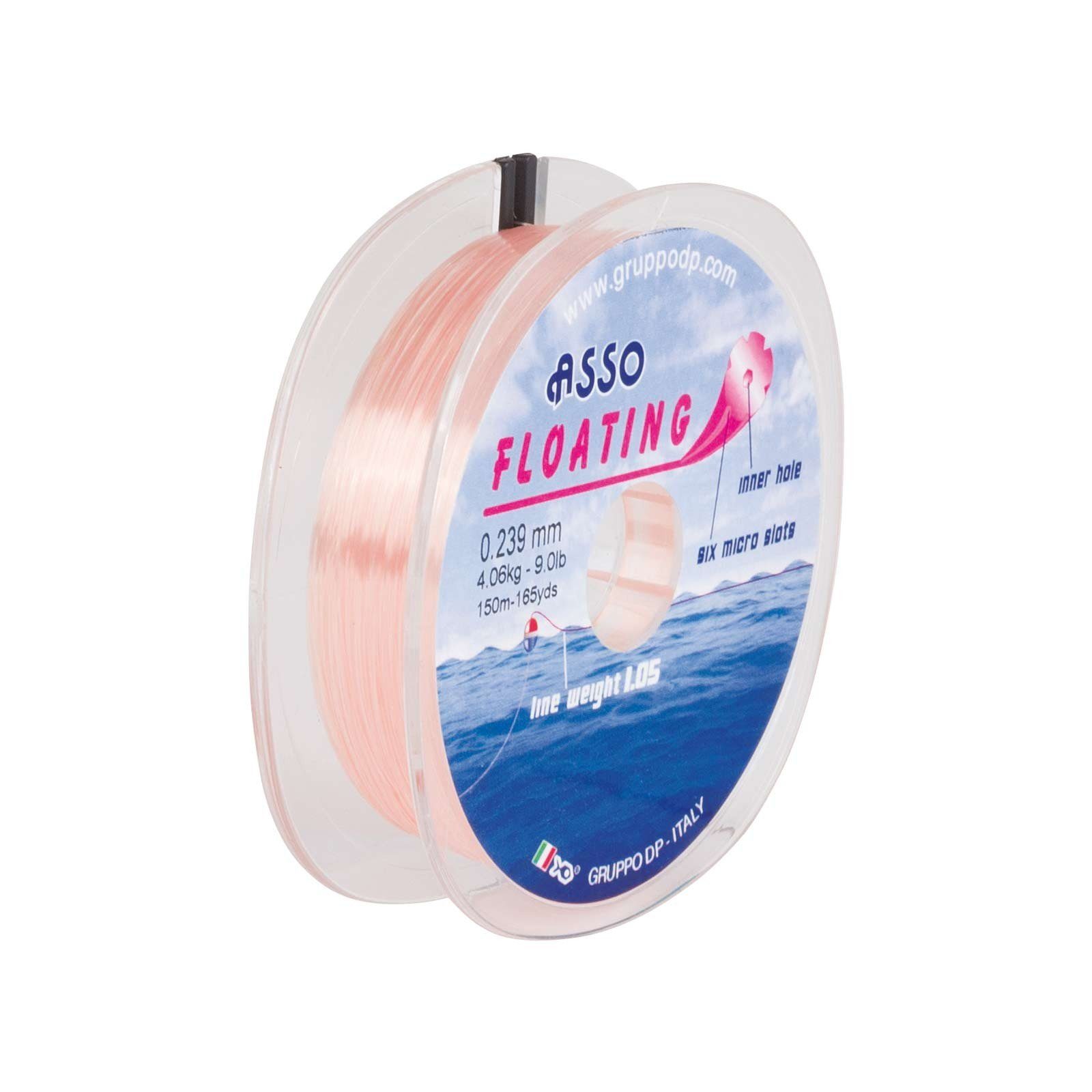 ASSO Angelschnur, 0,202mm 150 ASSO Länge, Angelschnur Pink Floating 150m 2,90kg m