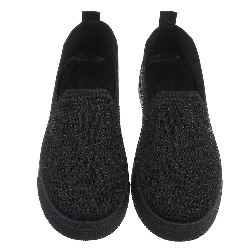 Ital-Design Damen Low-Top Freizeit Slipper (88843612) Flach Sneakers Low in Schwarz – Bild 4 von 5