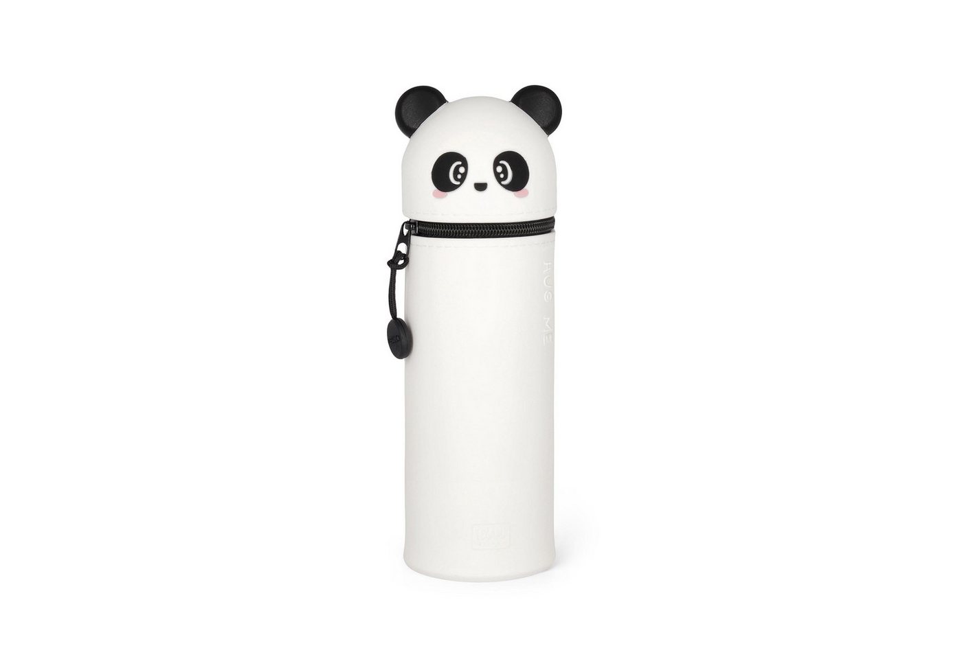 Legami Federmäppchen 2-in-1 Silikontasche Kawaii Giraffe, H 18,5 cm, Stiftetasche, Weich, Reißverschluss, Tischstifthalter, Buntstifte Marker