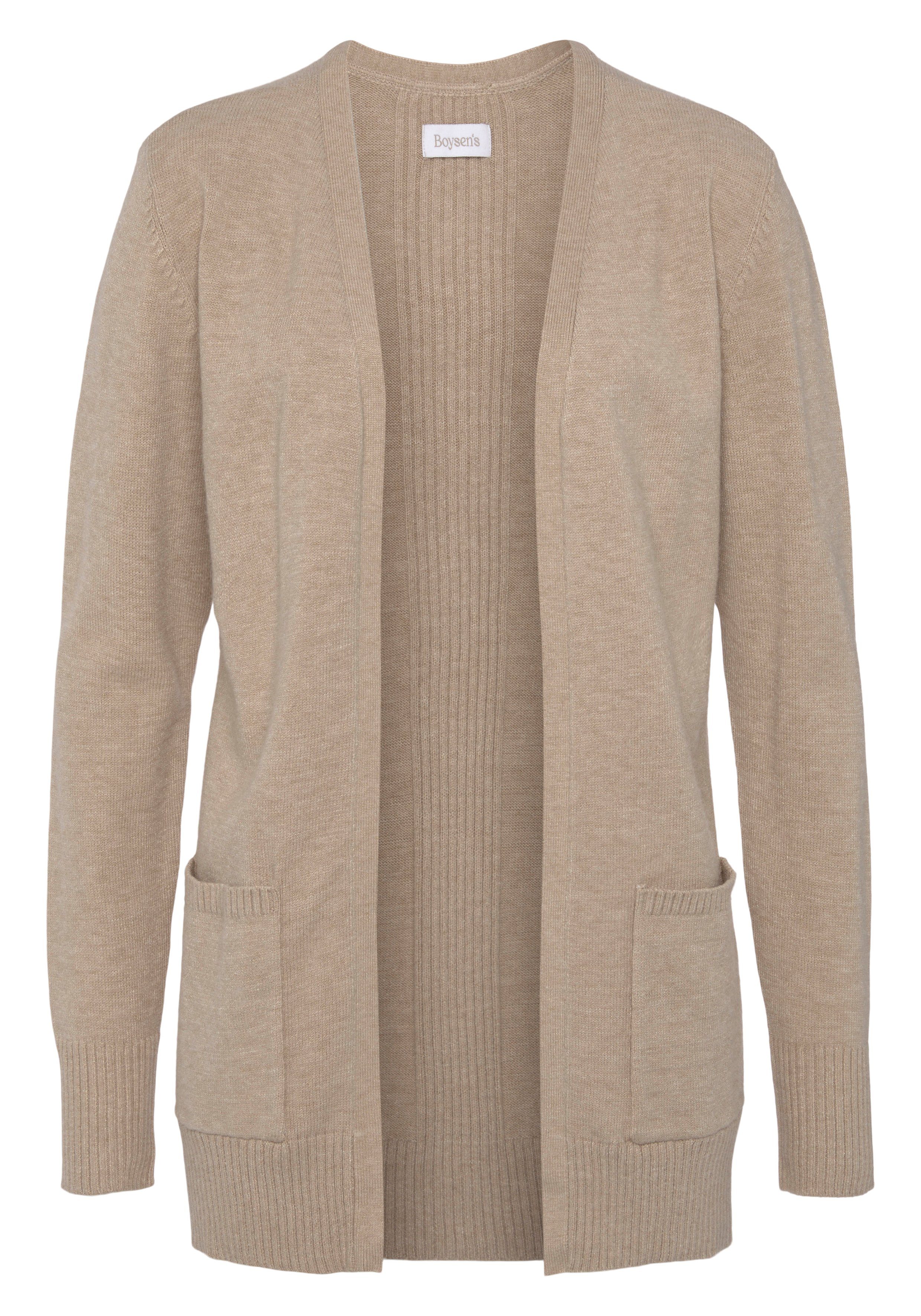 Boysen's Cardigan mit Rippenstrick-Applikation NEUE hinten - KOLLEKTION