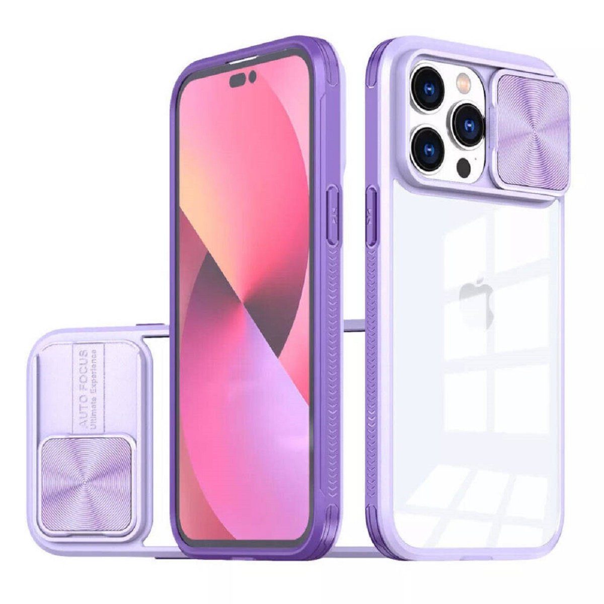 cofi1453 Bumper Hülle mit Kameraschutz TPU Stoßfest Handyhülle für iPhone 15 Serie