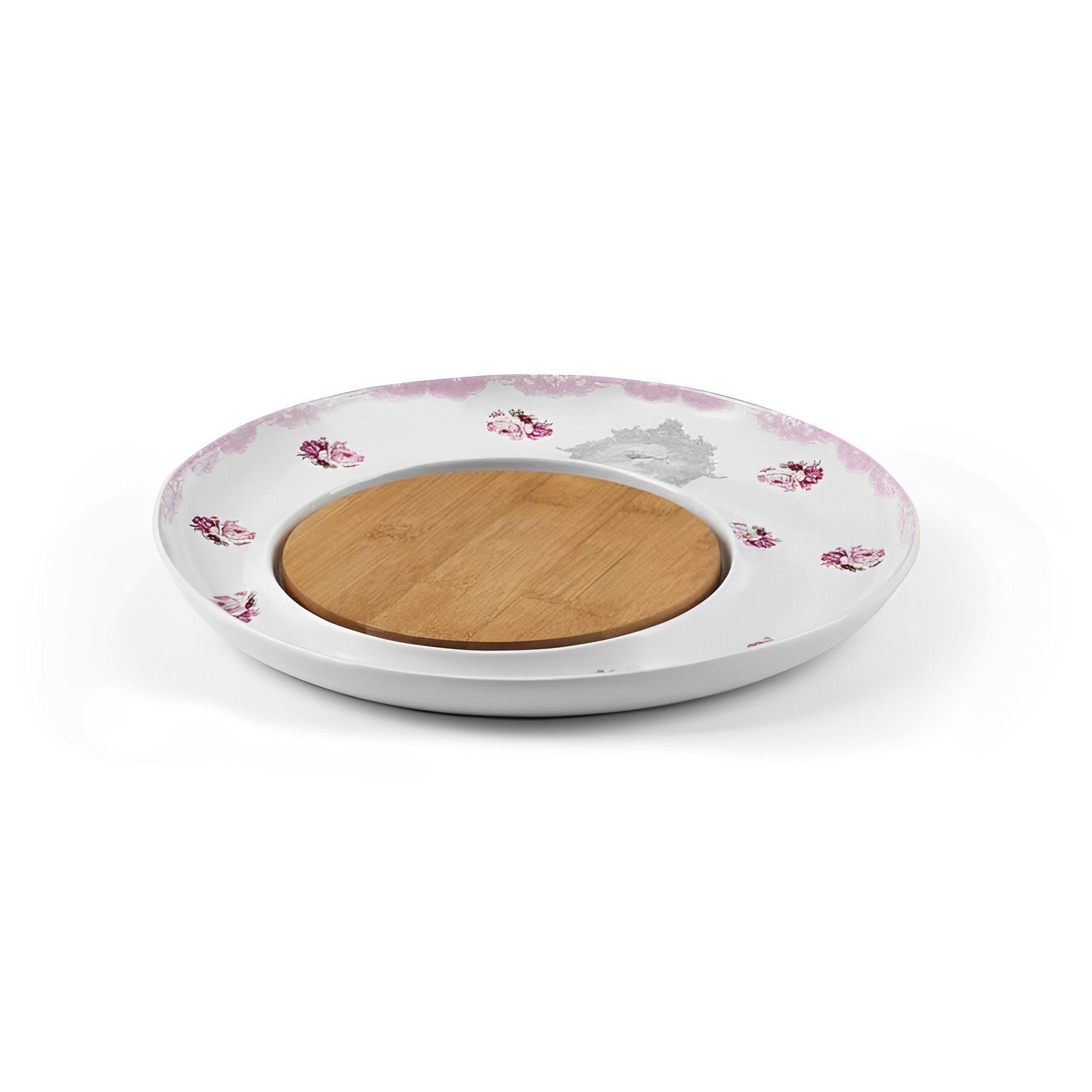 Korkmaz Käsebrett Korkmaz Natura Käse Teller Rosa, Porzellan, (1-St)
