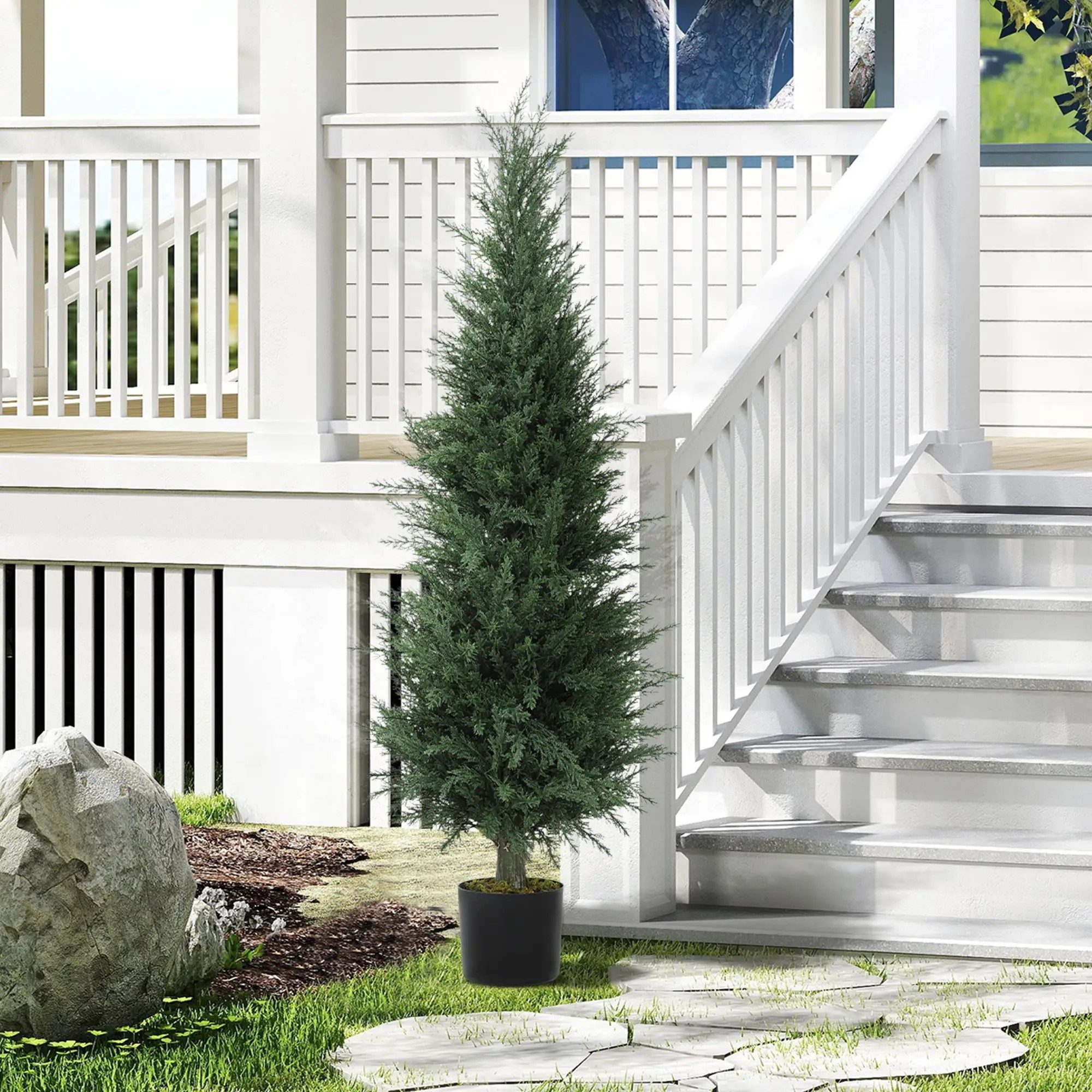 Kunstpflanze Künstliche Zypresse 120 cm Kunstpflanze, günstig online kaufen