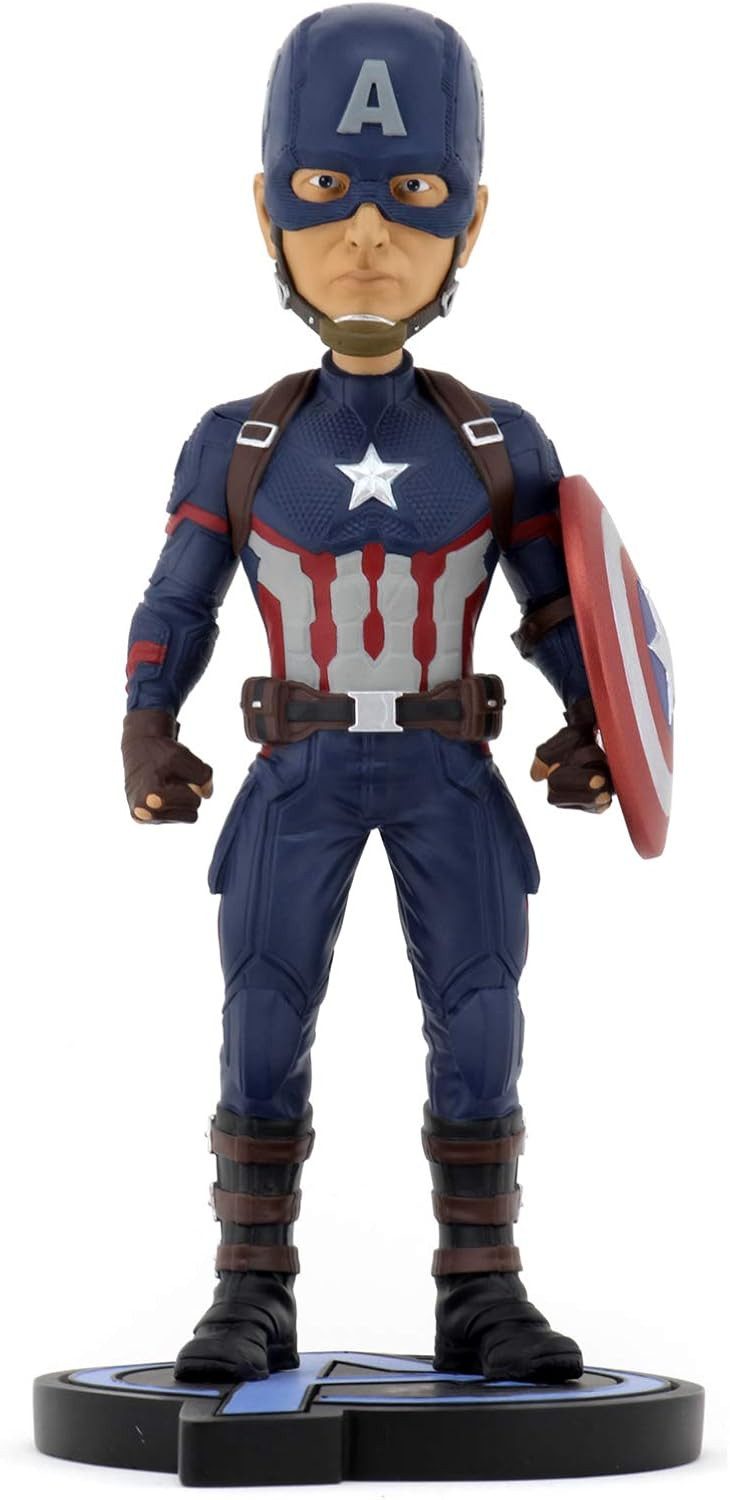 NECA Actionfigur Endgame Head Knocker Wackelkopf-Figur Captain America 20 cm, (1-tlg), aus hochwertigem Resin gefertigt