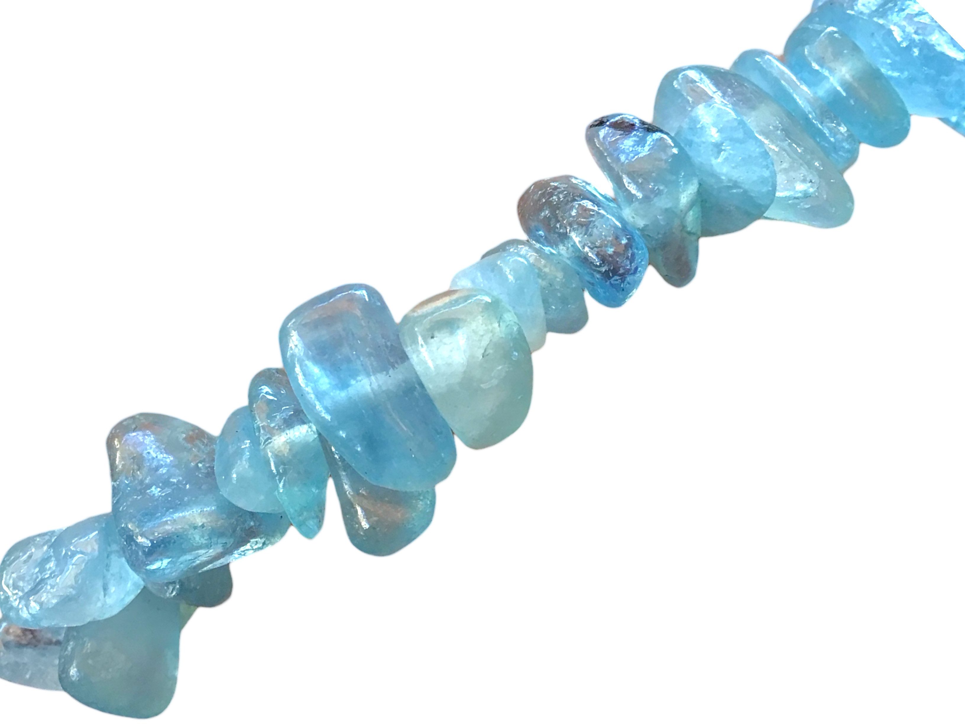 Steinfixx® Armband Aquamarin blau Splitterarmband - Brasilien - Der Seelens günstig online kaufen