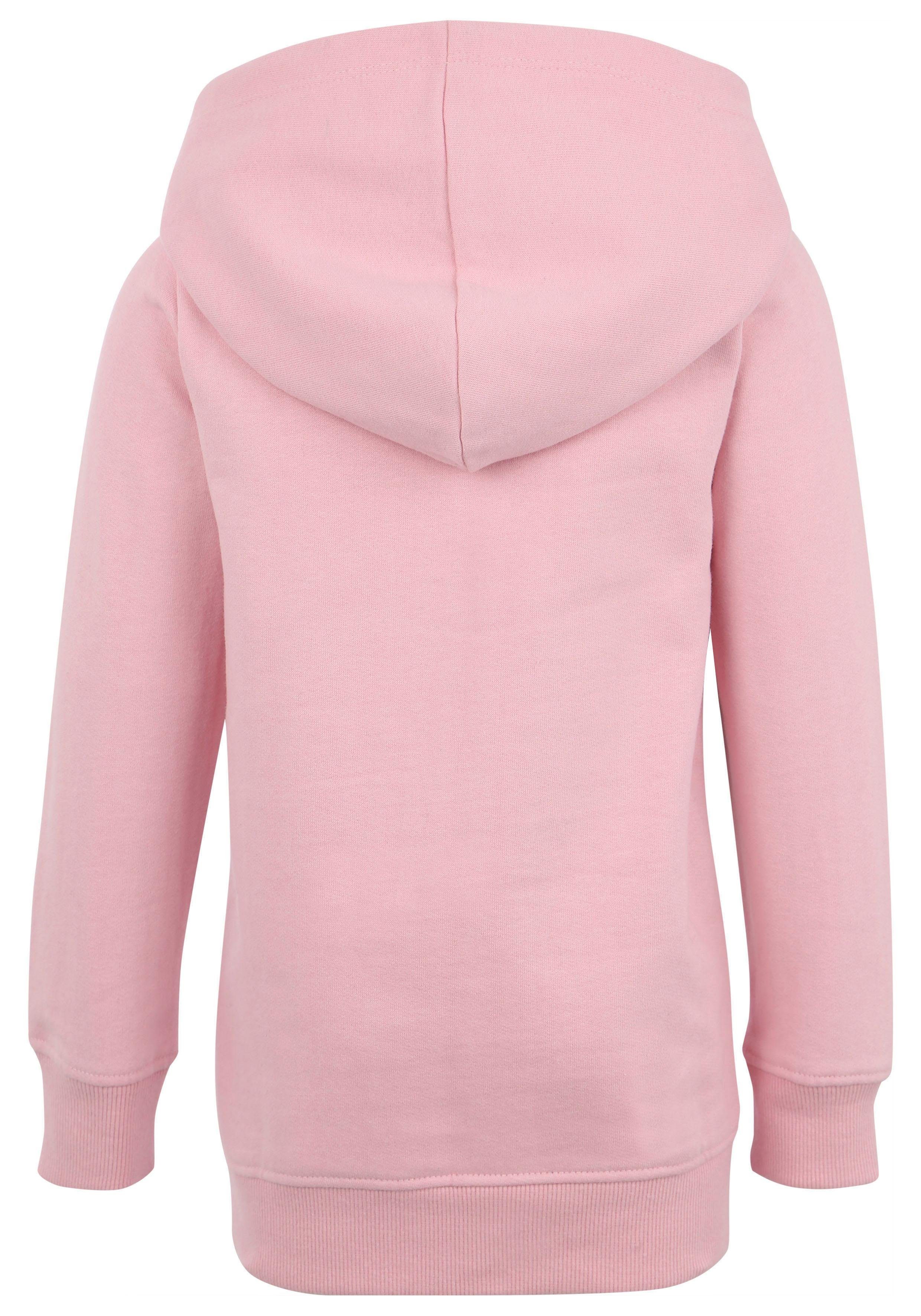 KIDSWORLD Longsweatshirt für kleine Mädchen Langarm, bedruckt, mit Kapuze, aus angerauter Sweatware