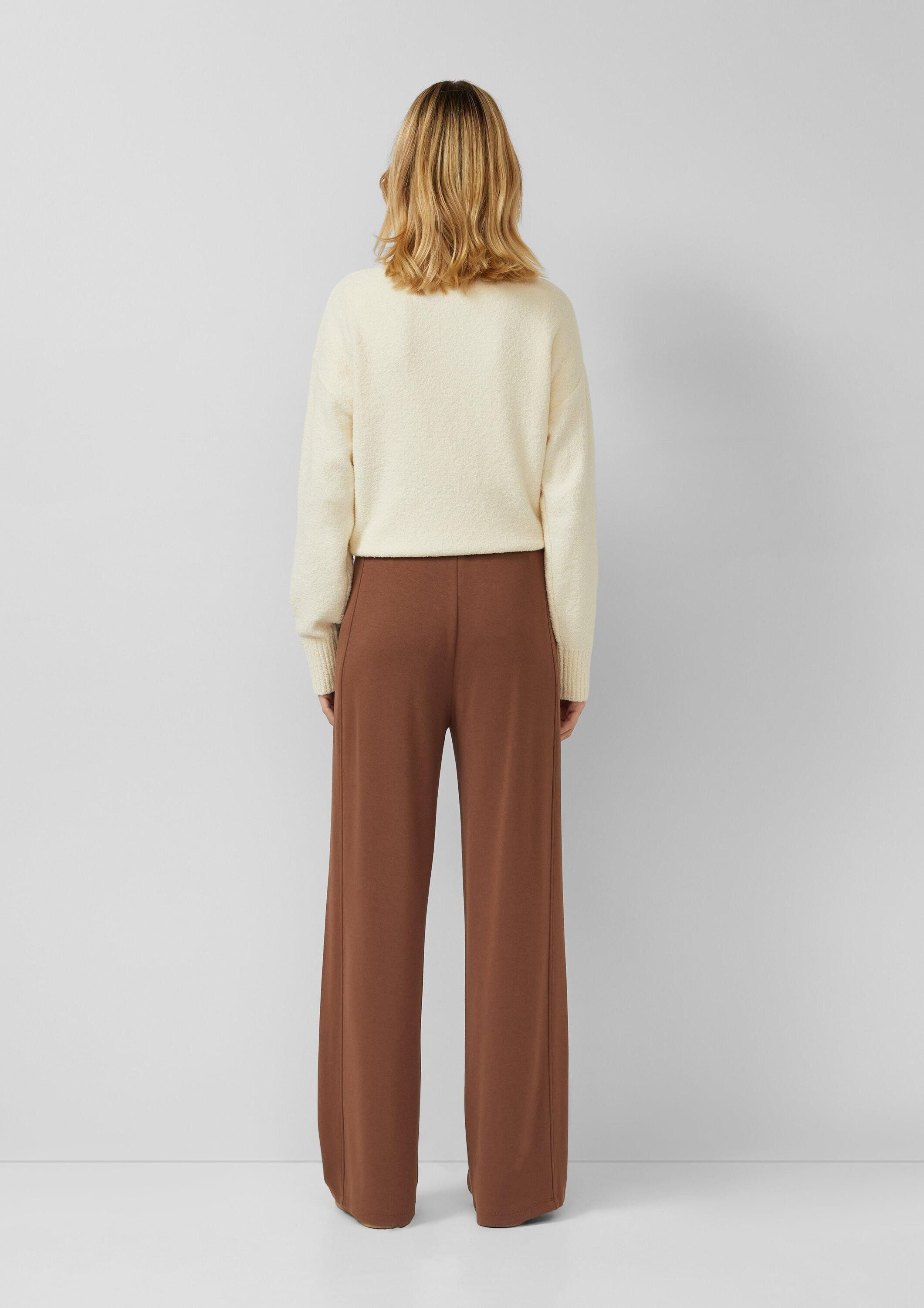 s.Oliver Chinos Hose High Rise Hose aus Viskosemix mit Wide Leg