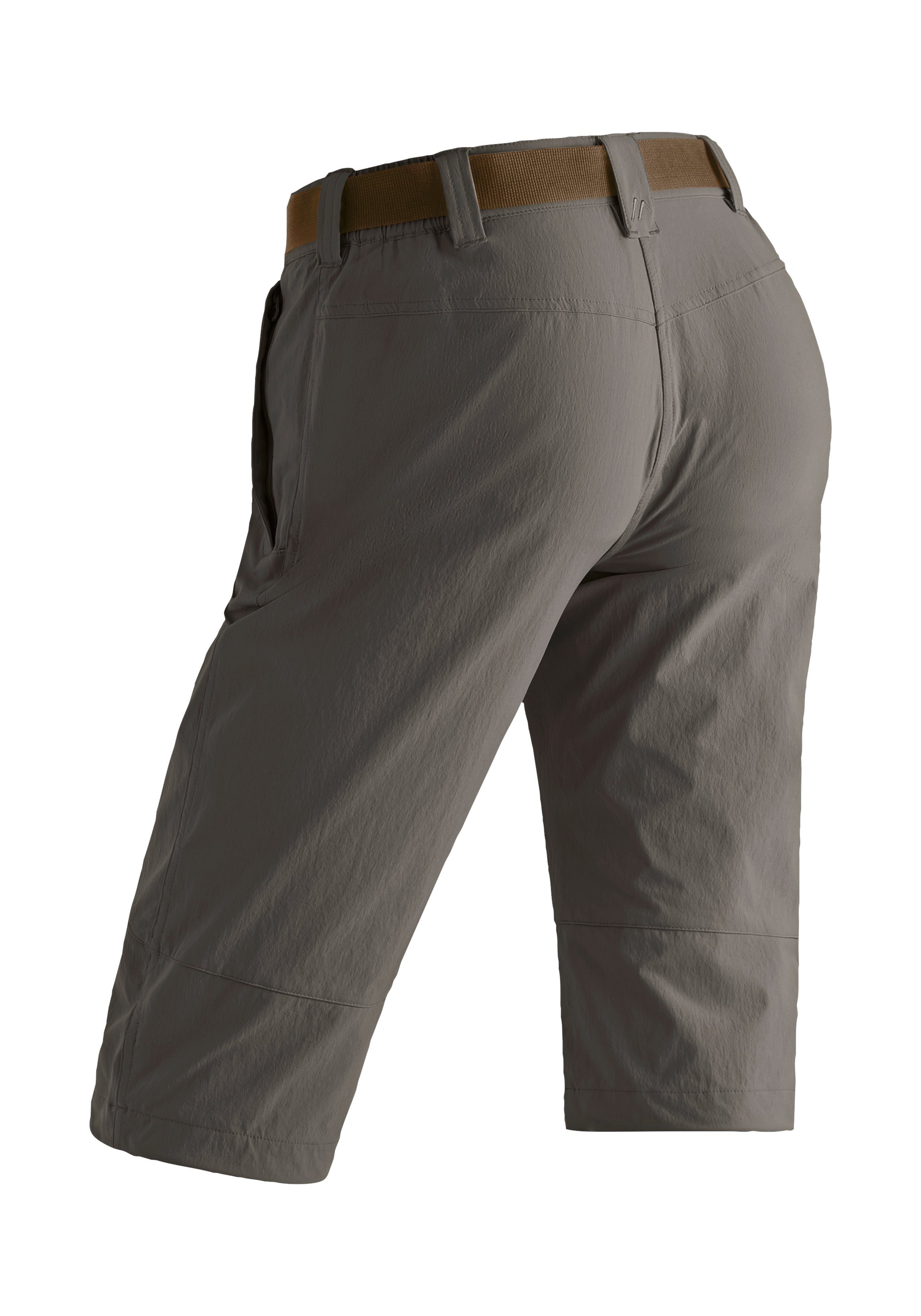 Maier Sports Caprihose Kluane Damen Shorts, kurze Wanderhose, Outdoorhose mit 2 Taschen, Regular Fit