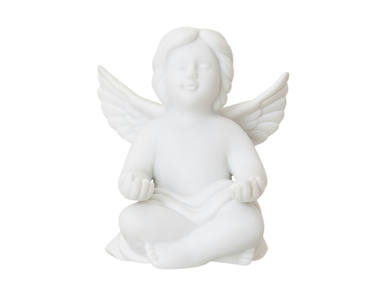 Rosenthal Dekofigur Engel klein Weiss matt Engel Meditation
